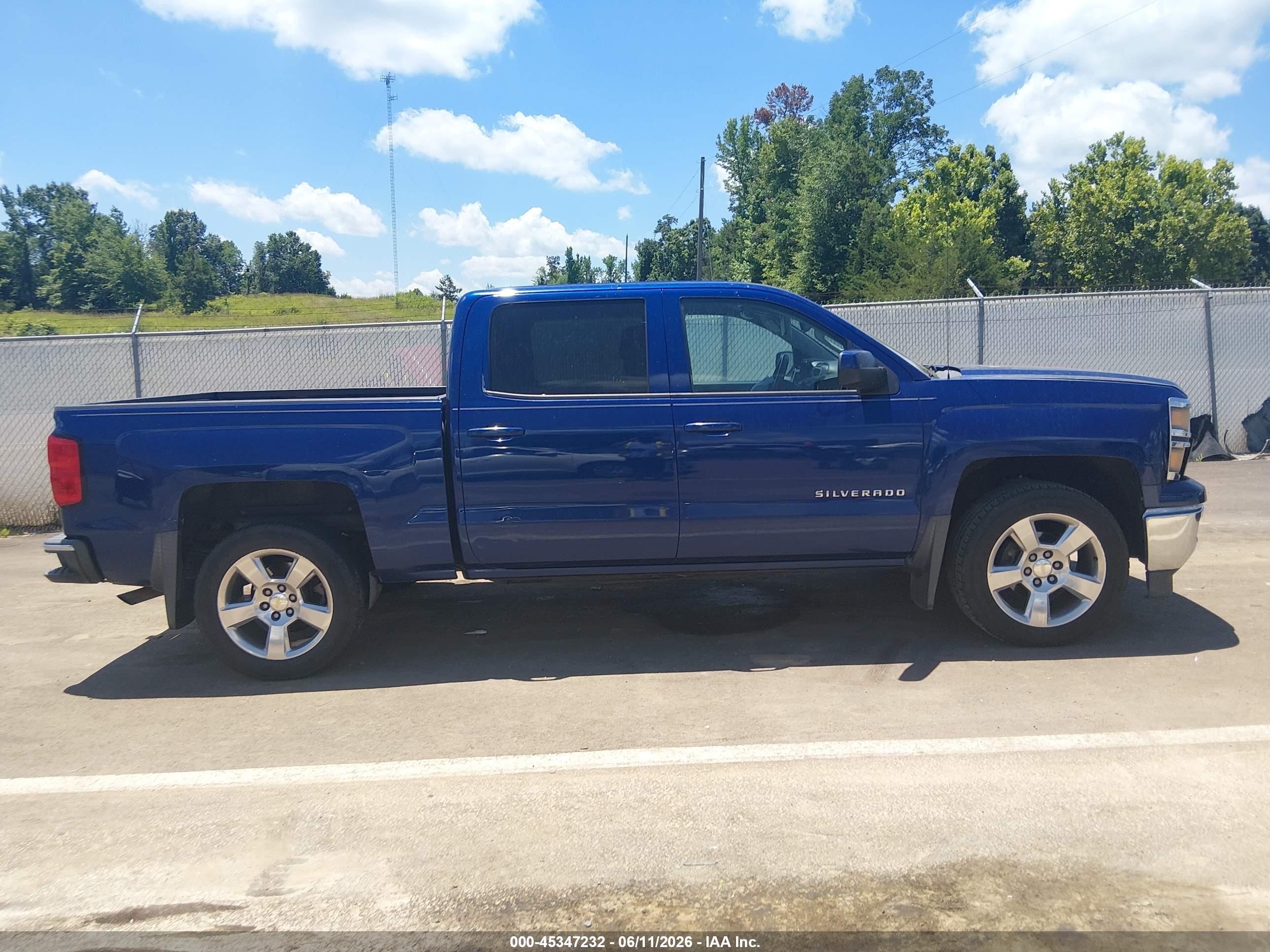2014 Chevrolet Silverado 1500 Lt Blue vin: 3GCPCREC8EG176648