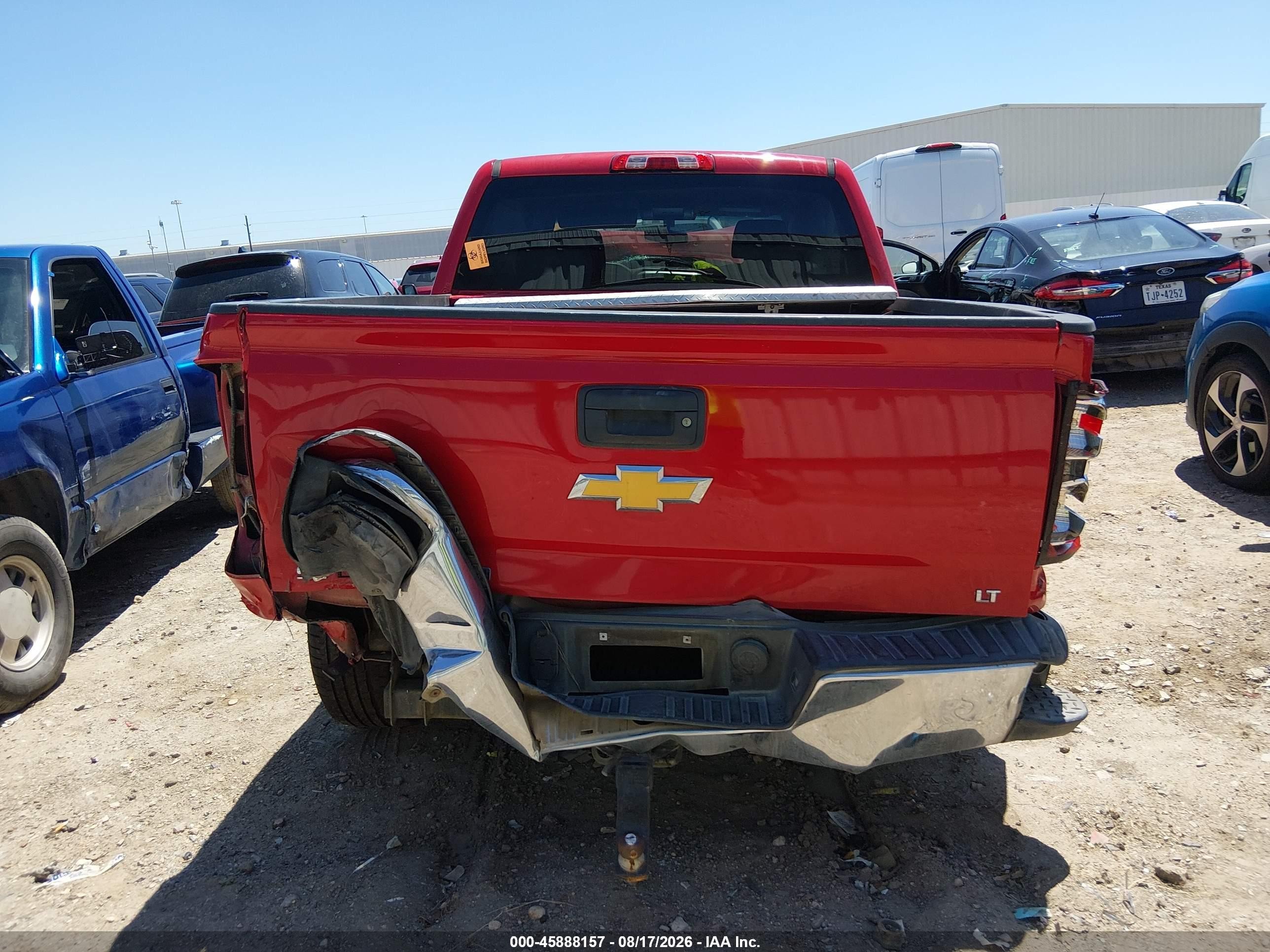 2014 Chevrolet Silverado 1500 Lt Red vin: 3GCPCREC8EG398610