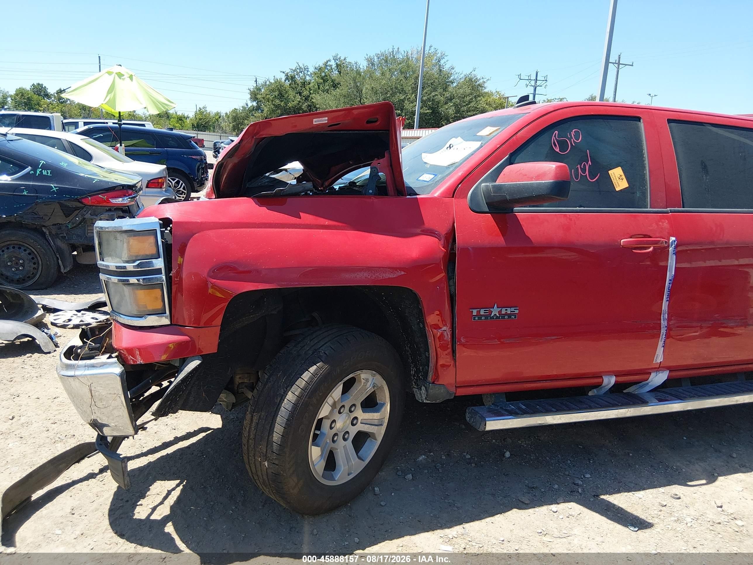 2014 Chevrolet Silverado 1500 Lt Red vin: 3GCPCREC8EG398610