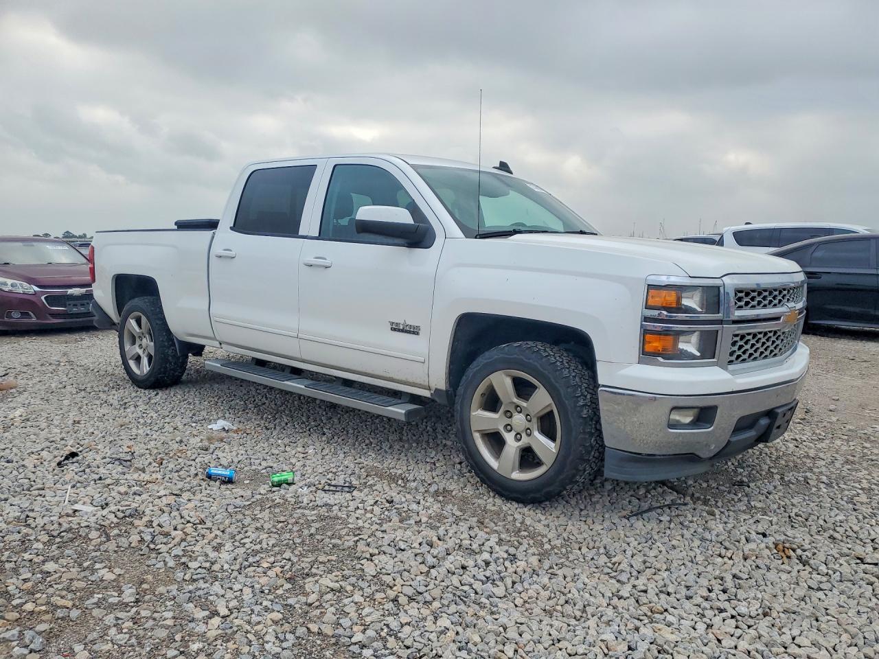 2015 Chevrolet Silverado White vin: 3GCPCREC8FG152108