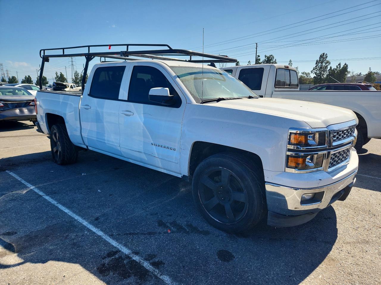 2015 Chevrolet Silverado C1500 Lt White vin: 3GCPCREC8FG215434