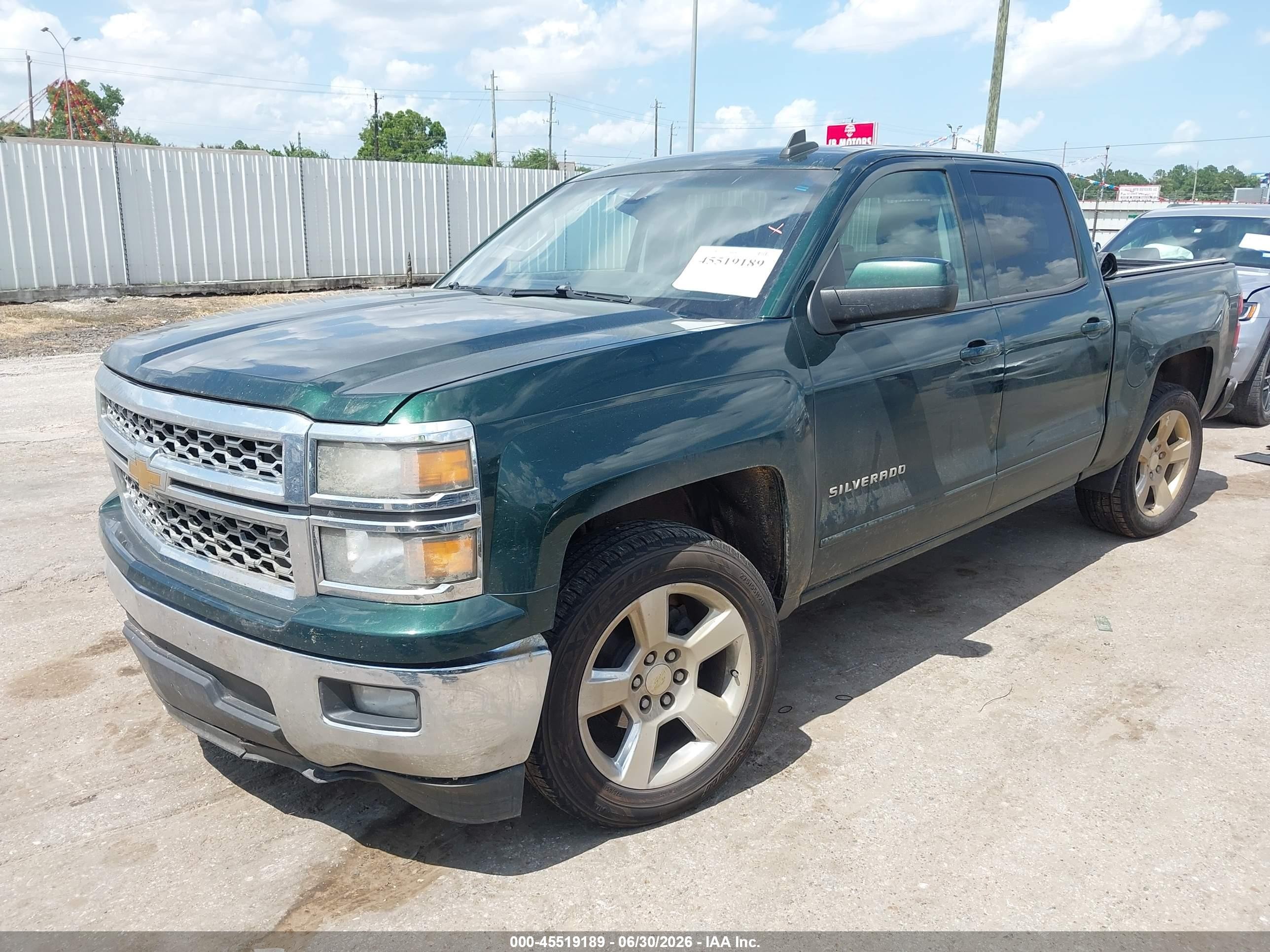 2015 Chevrolet Silverado 1500 Lt Зеленый vin: 3GCPCREC8FG294152
