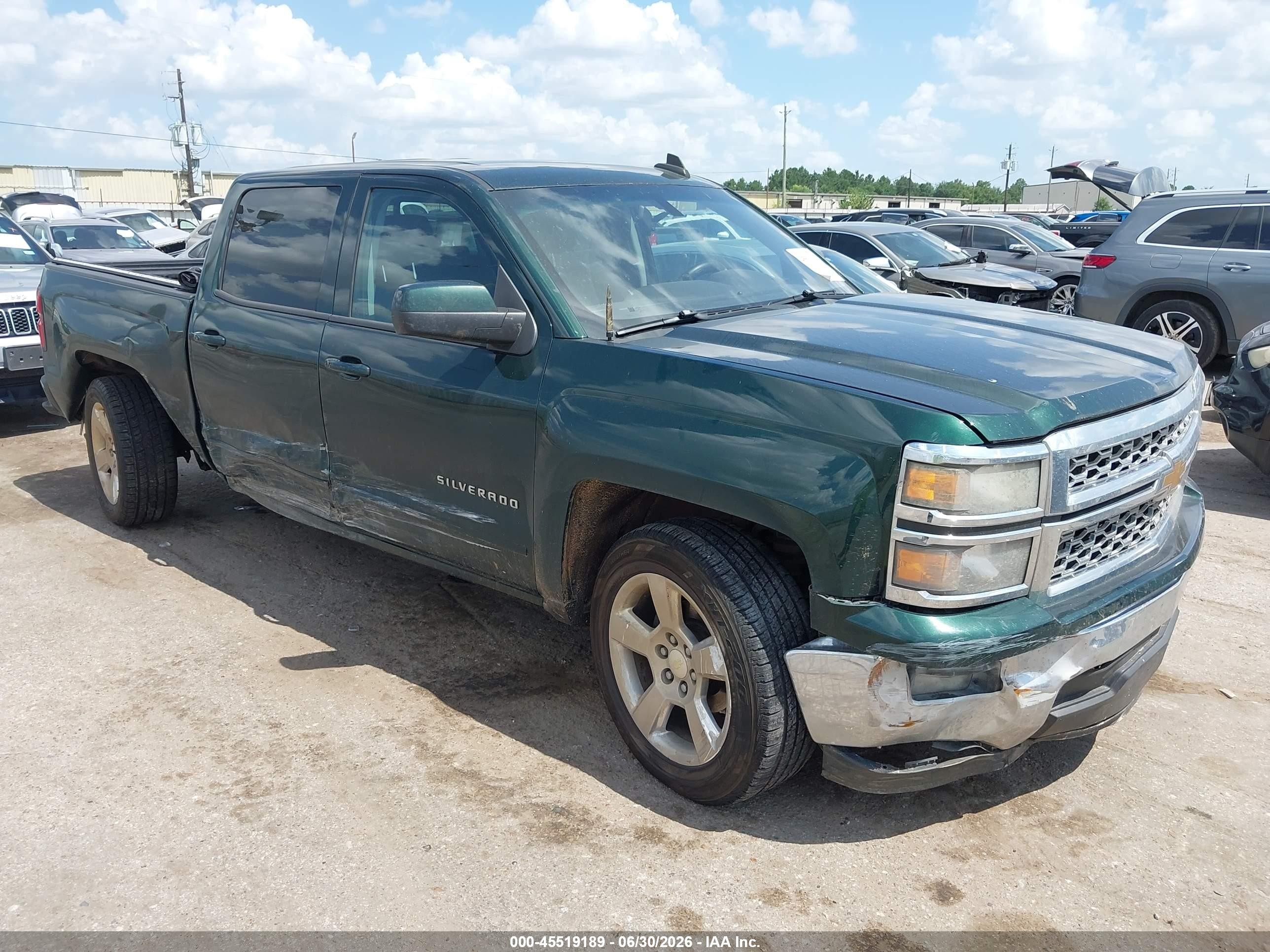 2015 Chevrolet Silverado 1500 Lt Зеленый vin: 3GCPCREC8FG294152