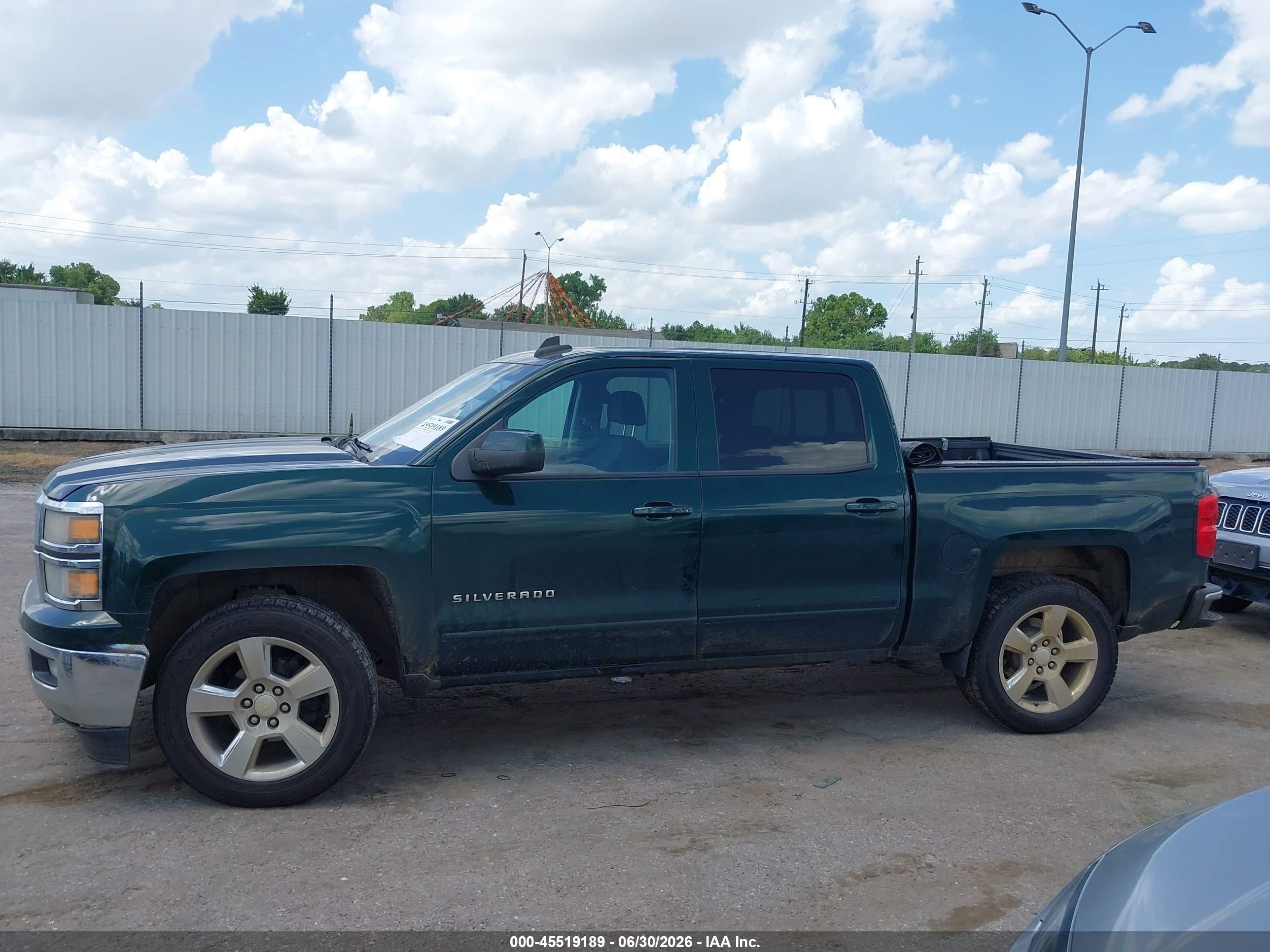 2015 Chevrolet Silverado 1500 Lt Зеленый vin: 3GCPCREC8FG294152
