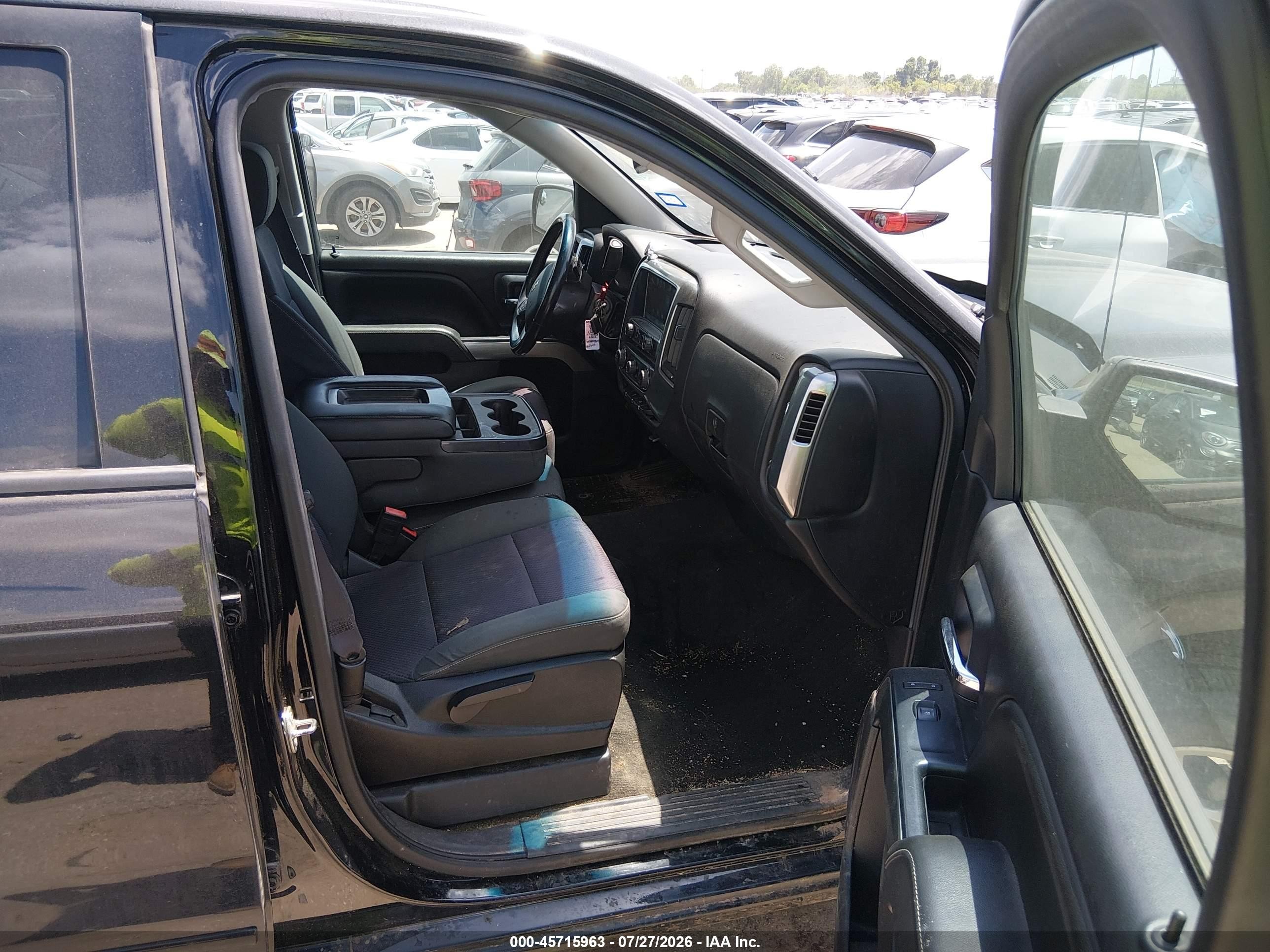 2015 Chevrolet Silverado 1500 Lt Black vin: 3GCPCREC8FG349327