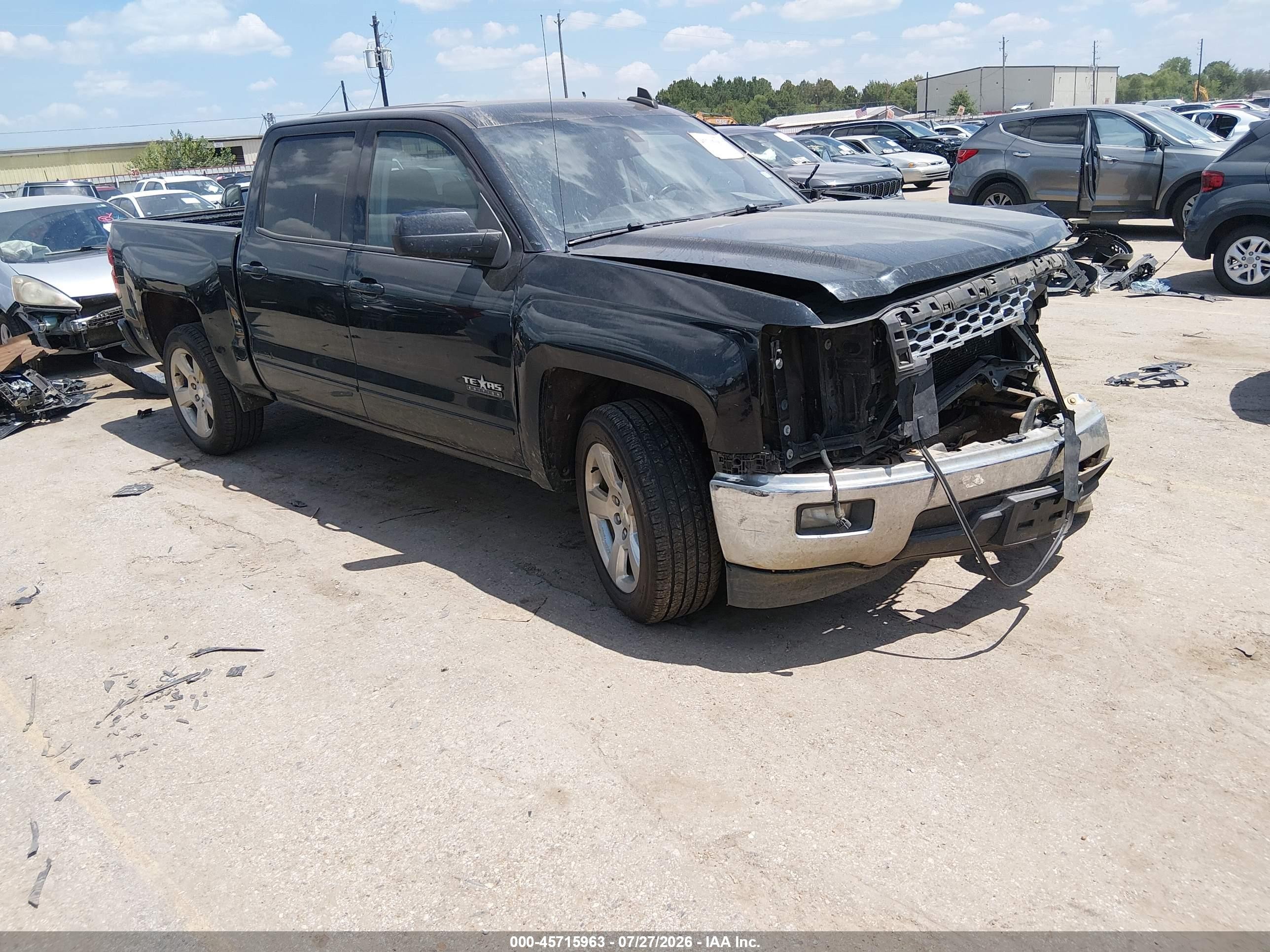 2015 Chevrolet Silverado 1500 Lt Черный vin: 3GCPCREC8FG349327
