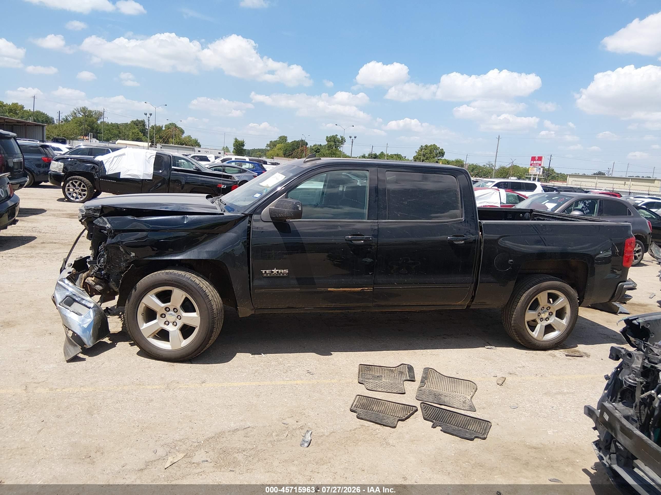 2015 Chevrolet Silverado 1500 Lt Black vin: 3GCPCREC8FG349327