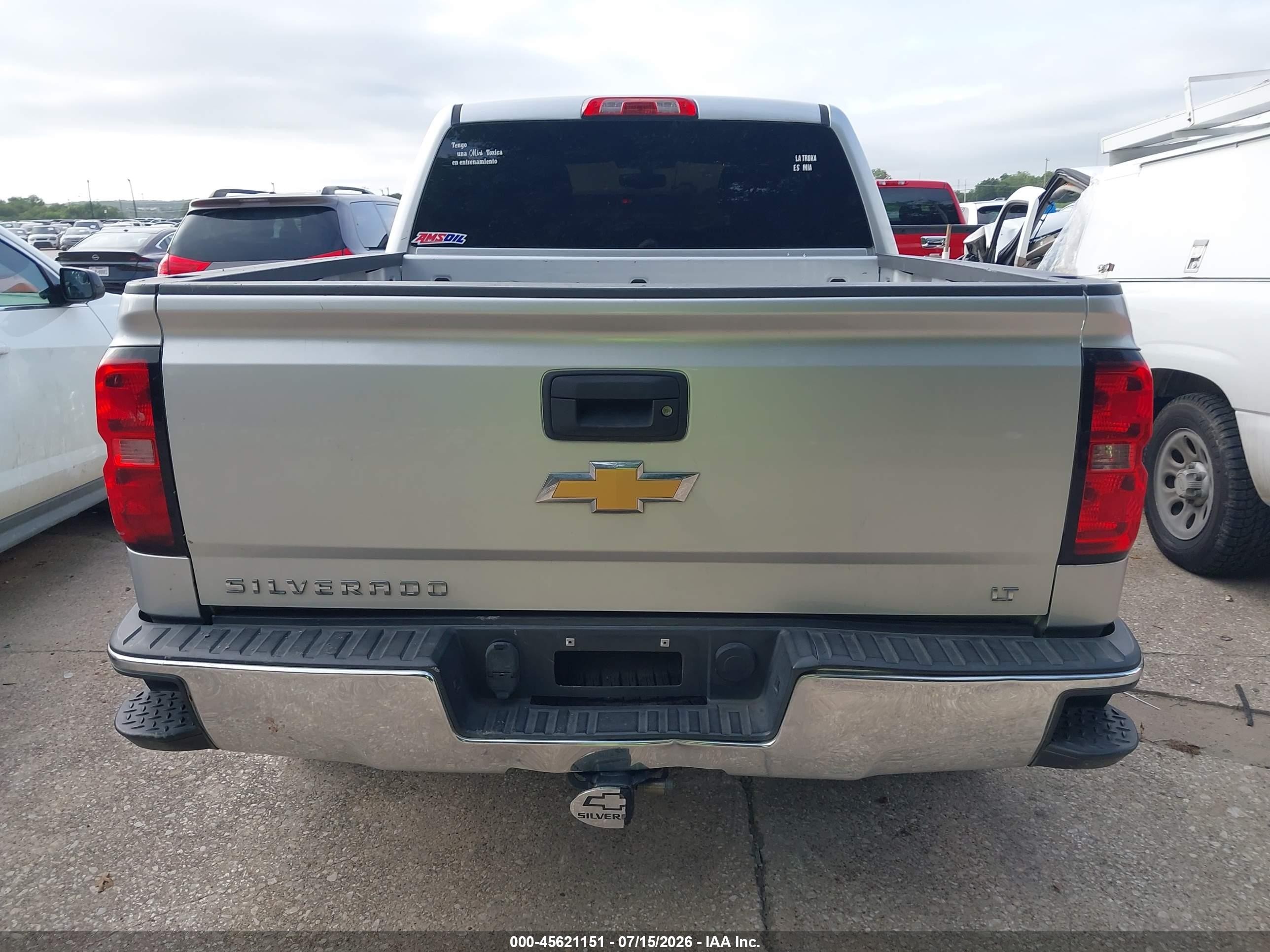 2015 Chevrolet Silverado 1500 Lt Silver vin: 3GCPCREC8FG382389