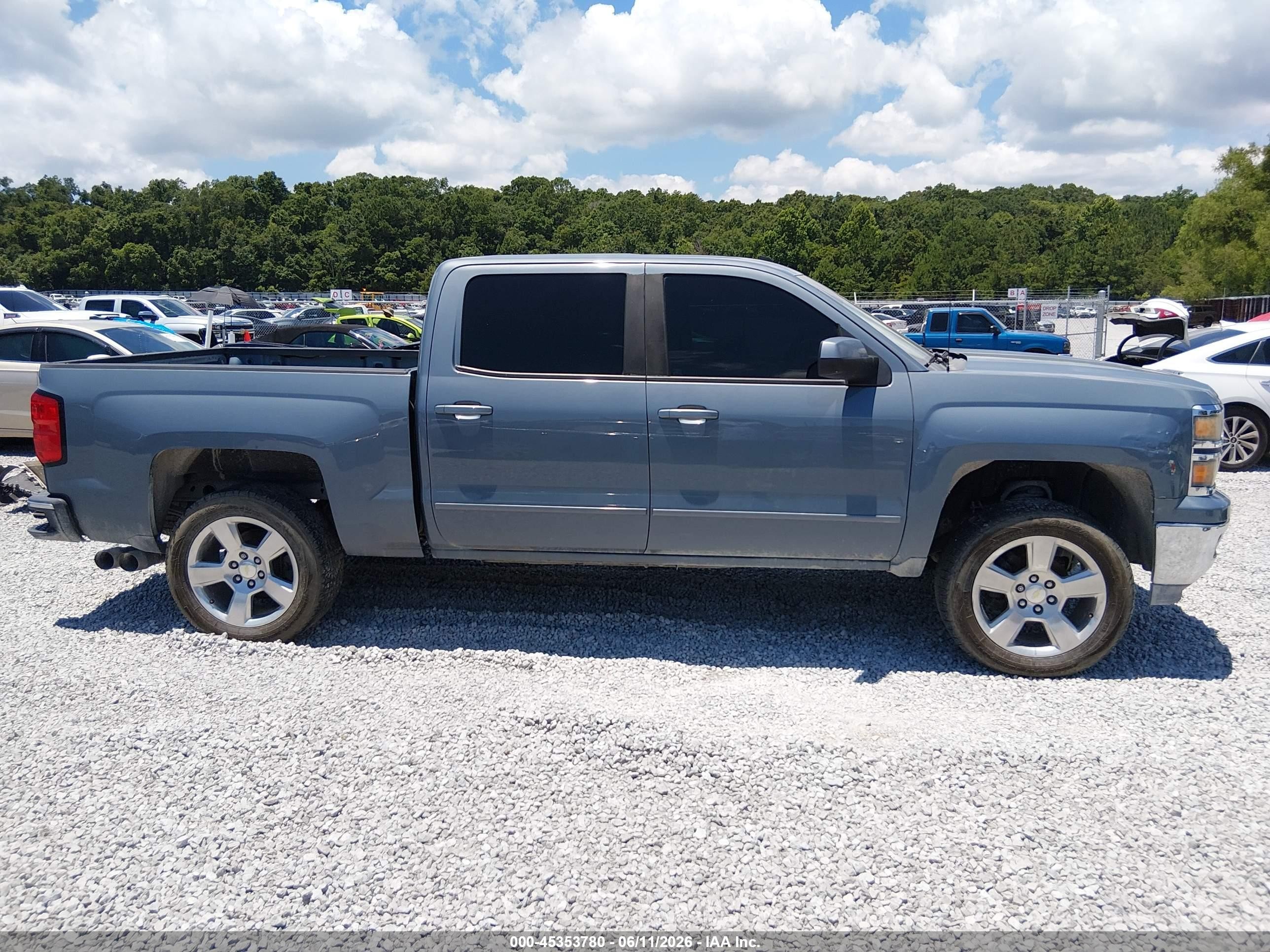 2015 Chevrolet Silverado 1500 1lt Синий vin: 3GCPCREC8FG532775