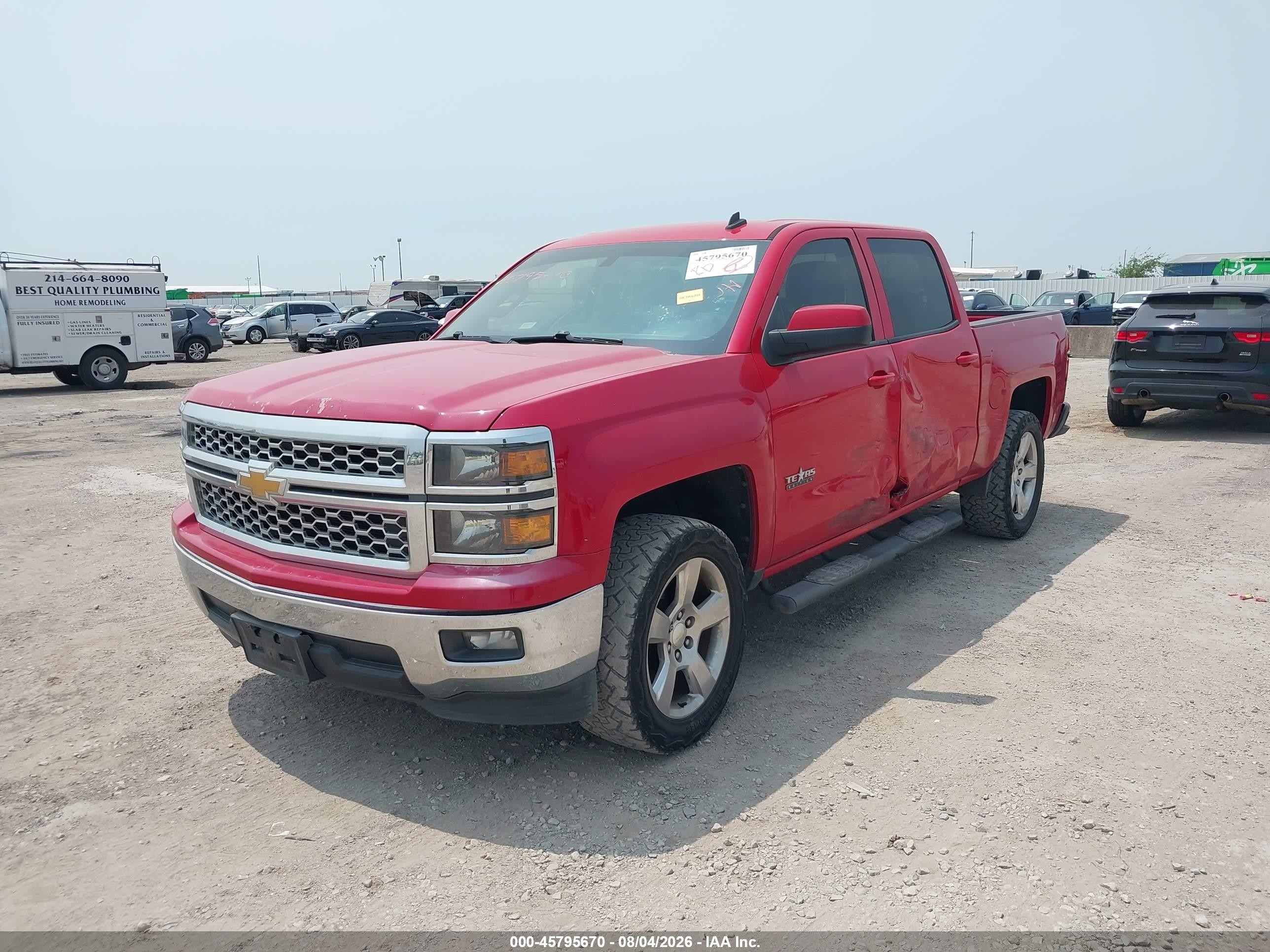 2014 Chevrolet Silverado 1500 Lt Red vin: 3GCPCREC9EG419982