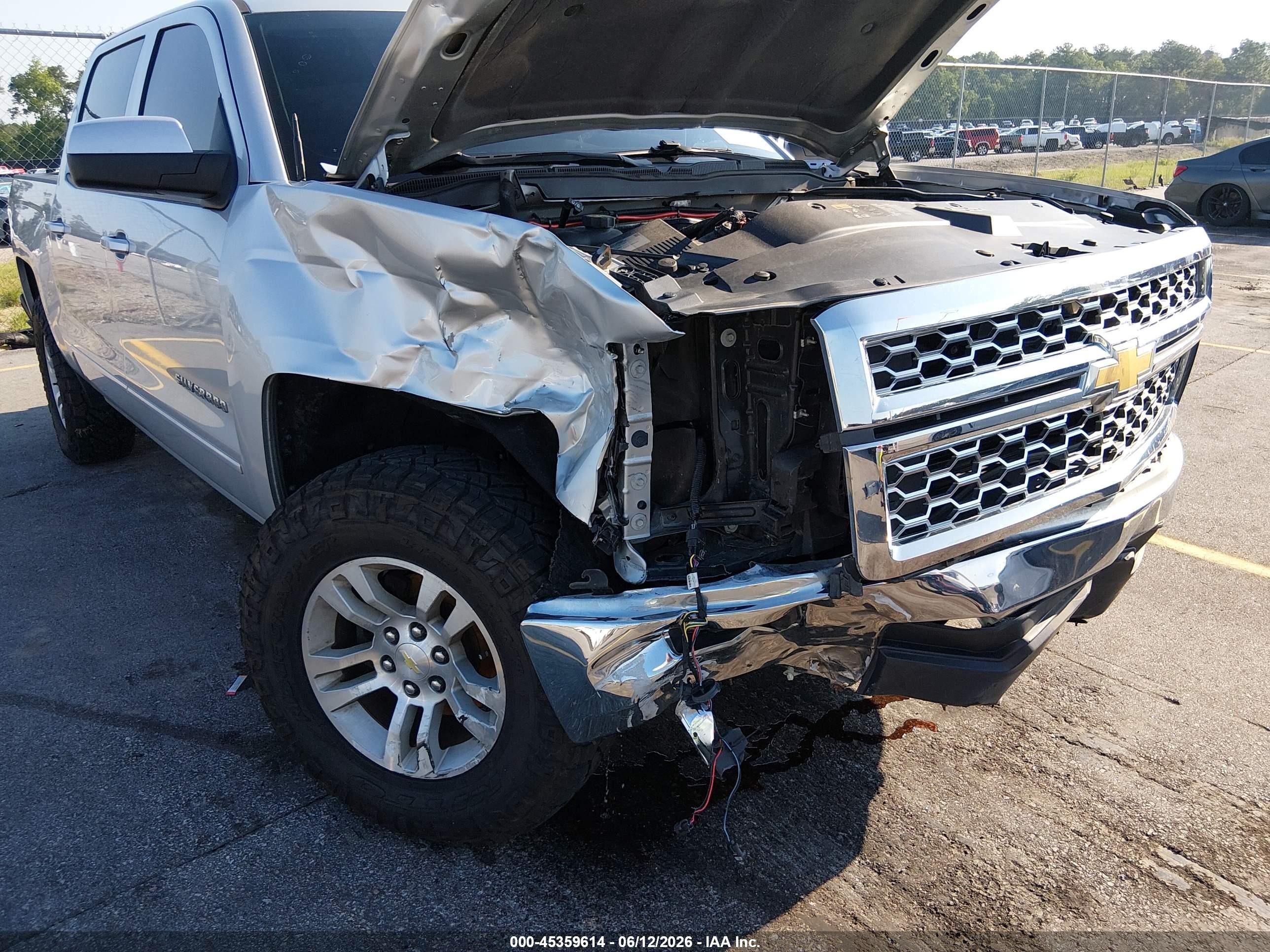 2015 Chevrolet Silverado 1500 1lt Silver vin: 3GCPCREC9FG136130