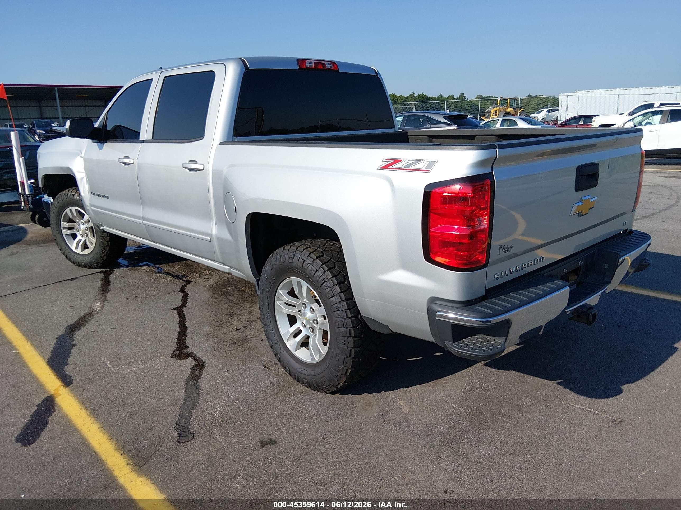 2015 Chevrolet Silverado 1500 1lt Silver vin: 3GCPCREC9FG136130