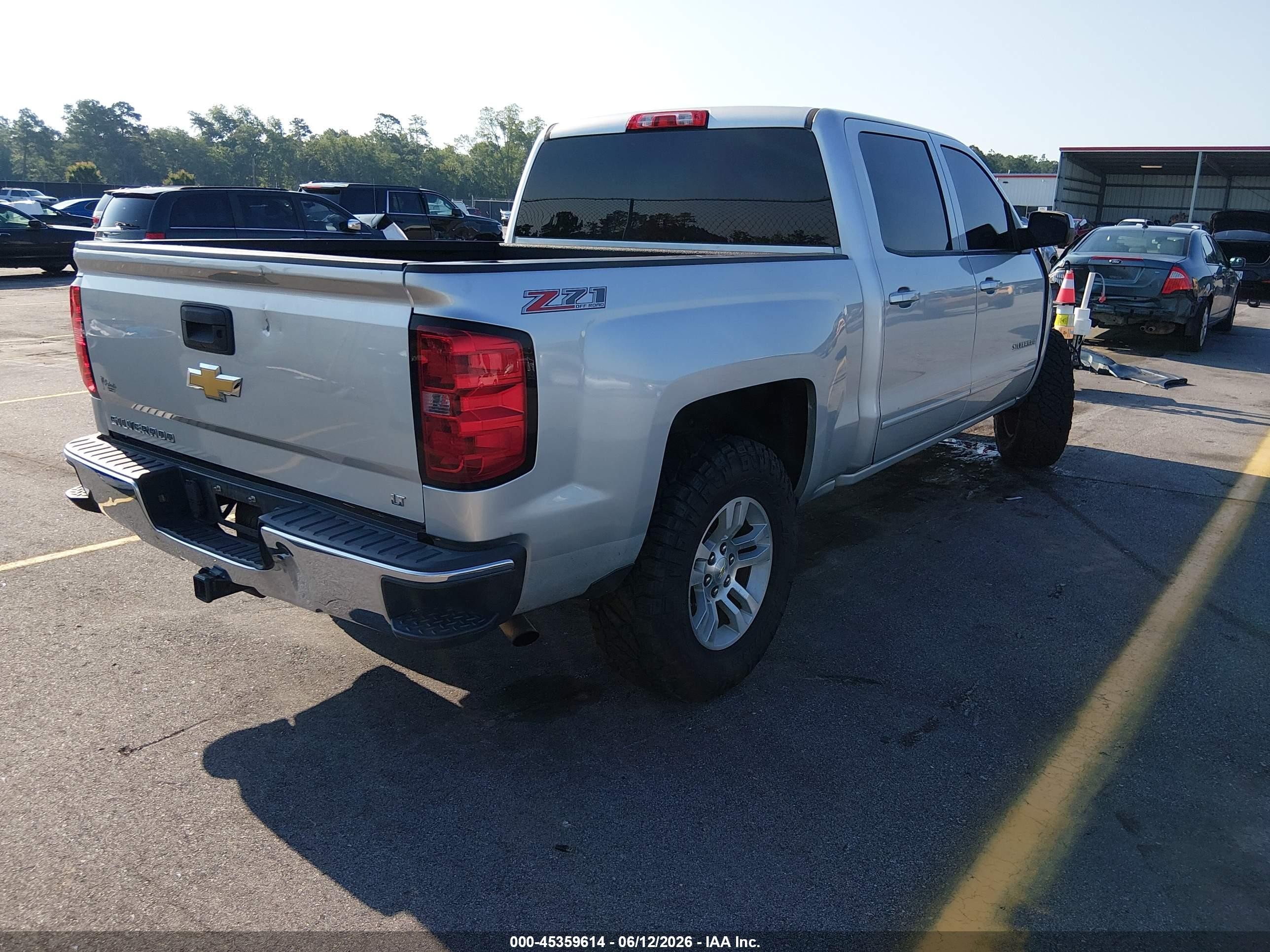 2015 Chevrolet Silverado 1500 1lt Silver vin: 3GCPCREC9FG136130