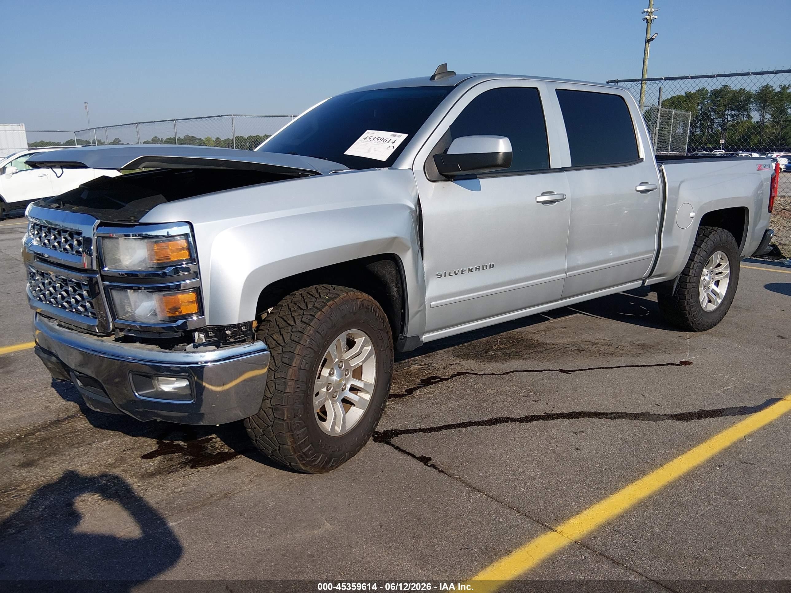 2015 Chevrolet Silverado 1500 1lt Silver vin: 3GCPCREC9FG136130