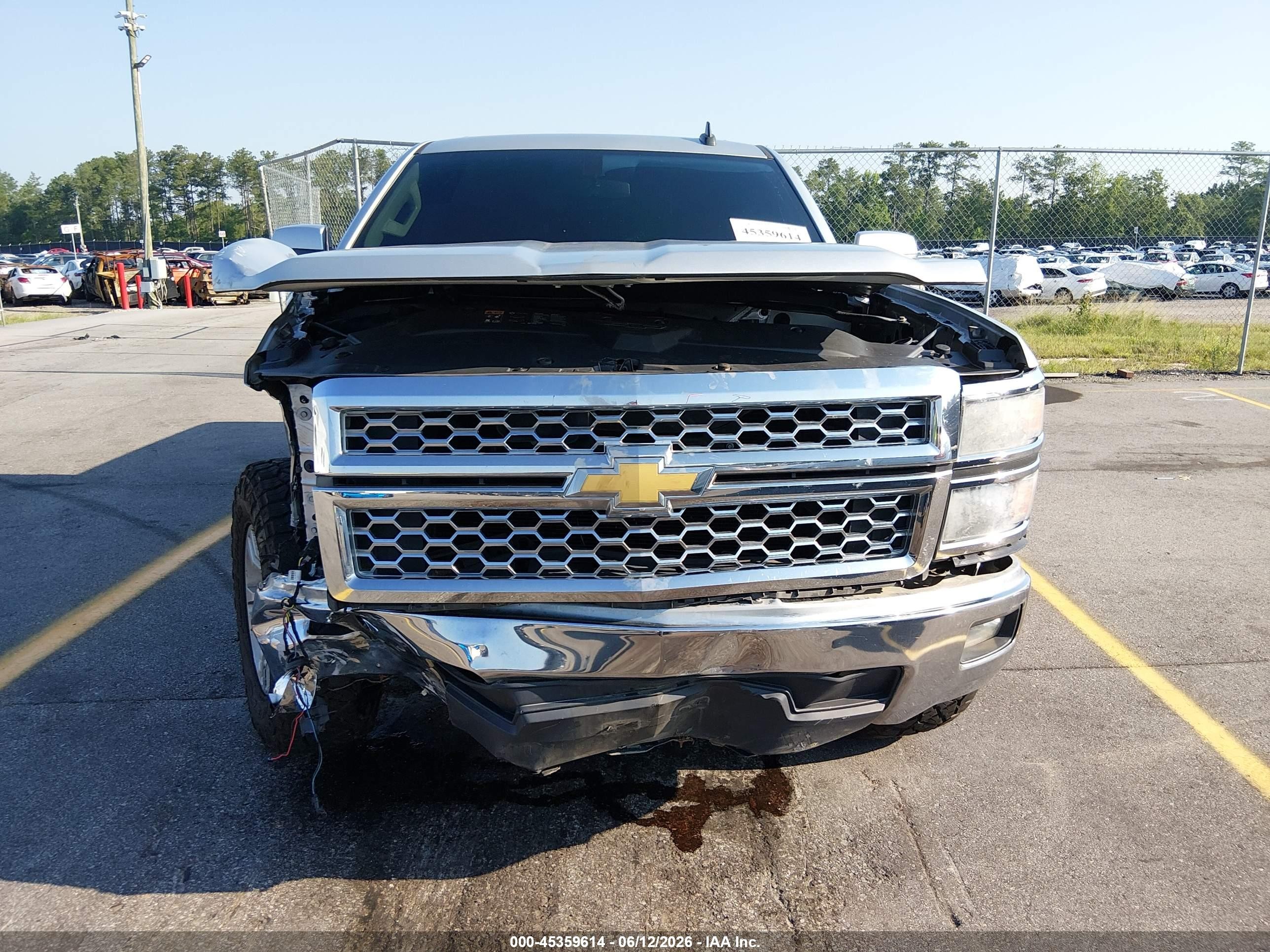 2015 Chevrolet Silverado 1500 1lt Silver vin: 3GCPCREC9FG136130