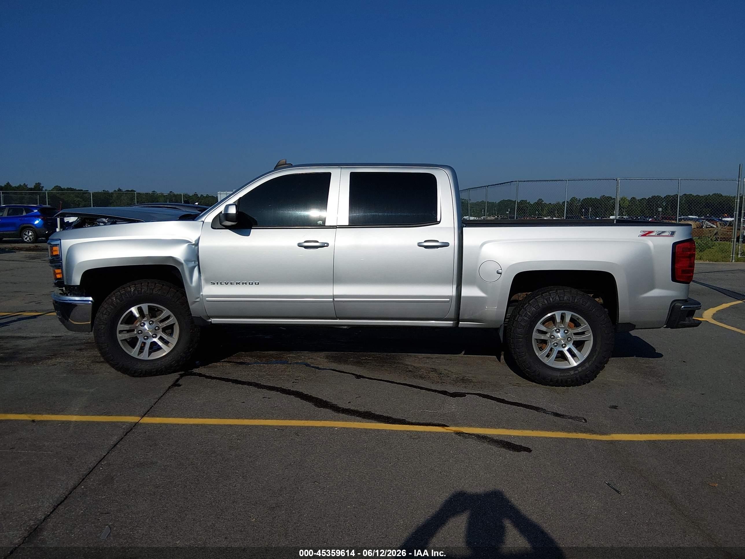 2015 Chevrolet Silverado 1500 1lt Silver vin: 3GCPCREC9FG136130