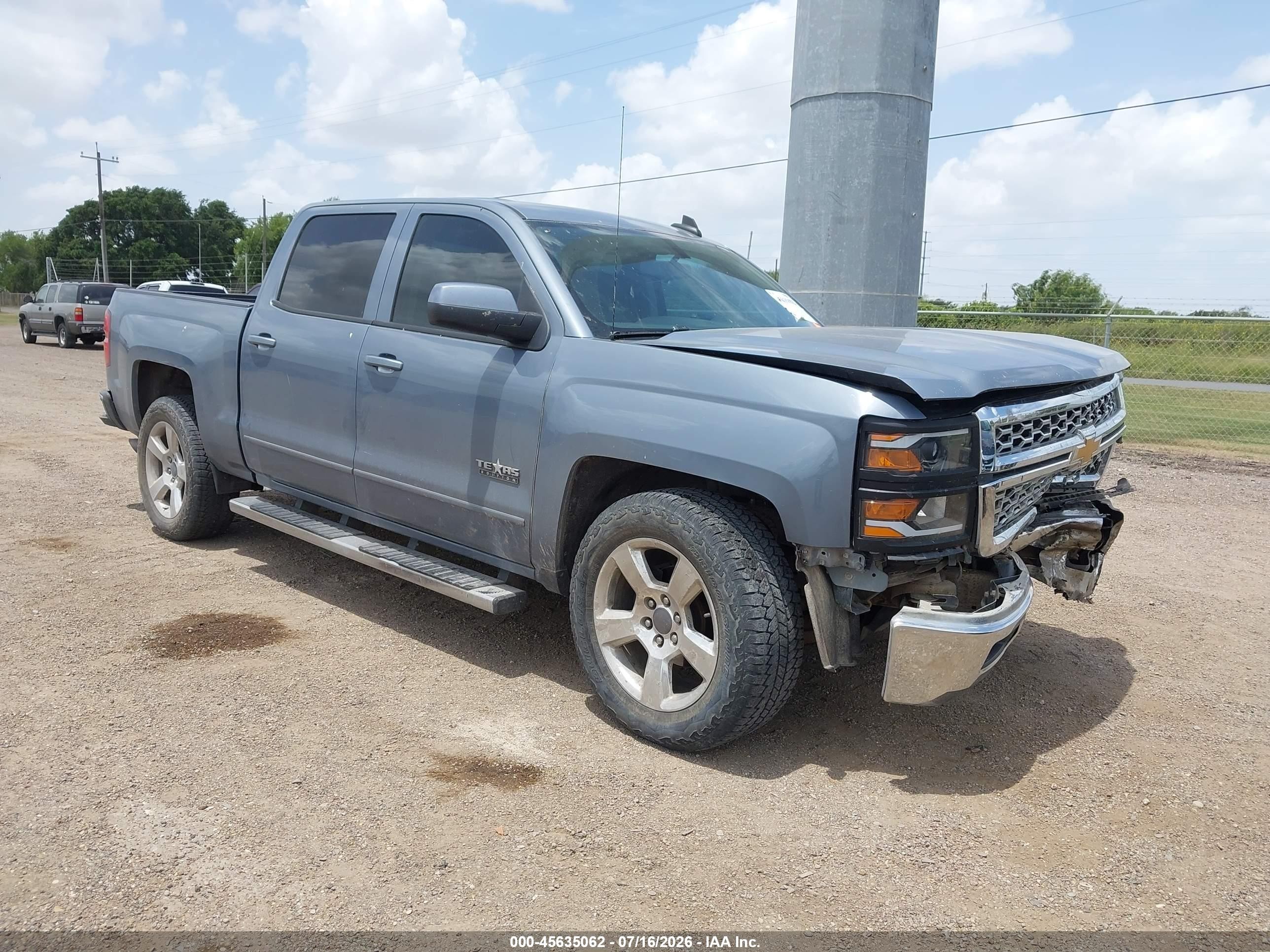 2015 Chevrolet Silverado 1500 Lt Blue vin: 3GCPCREC9FG315316