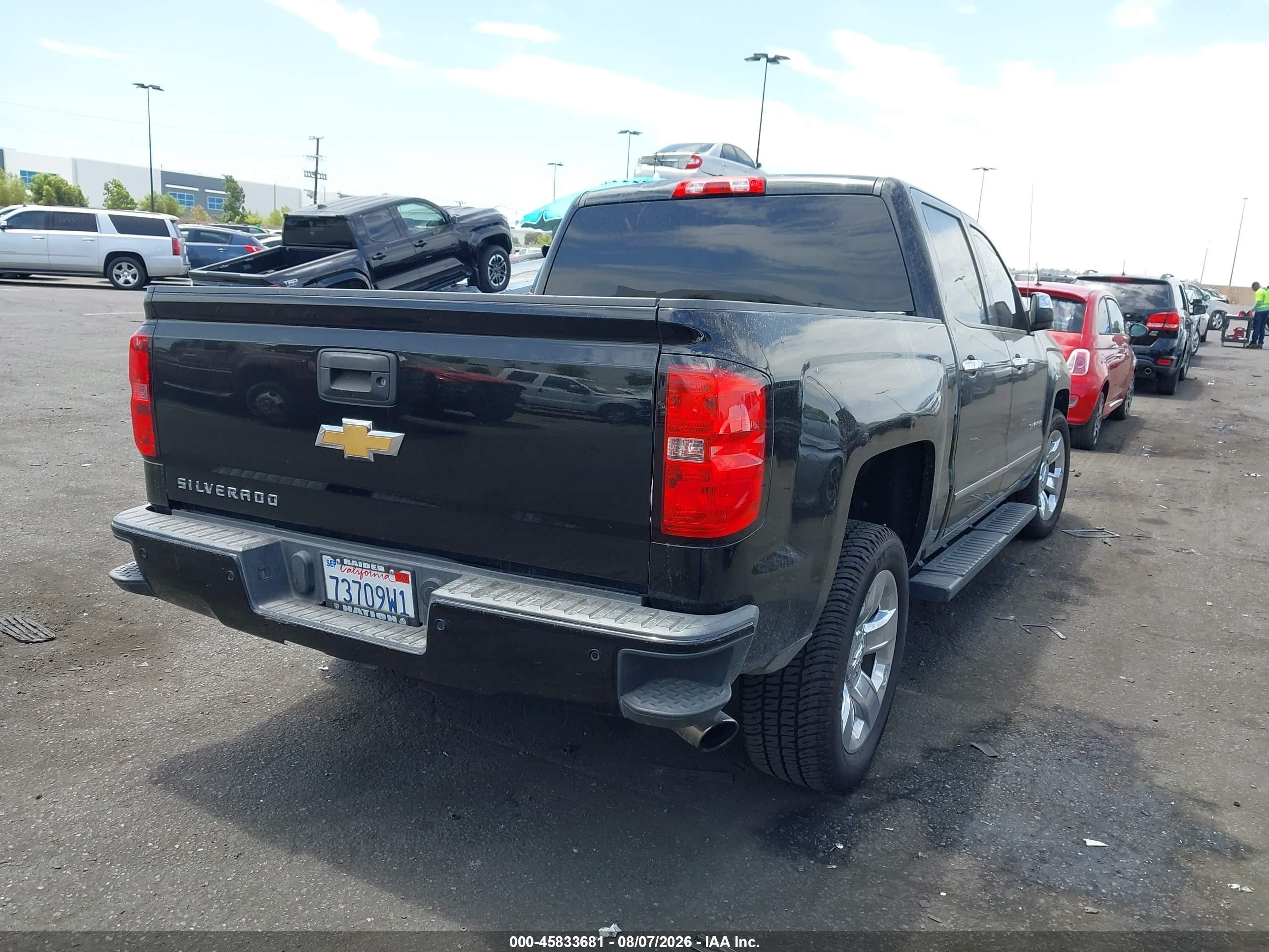2015 Chevrolet Silverado 1500 Lt Black vin: 3GCPCREC9FG467208