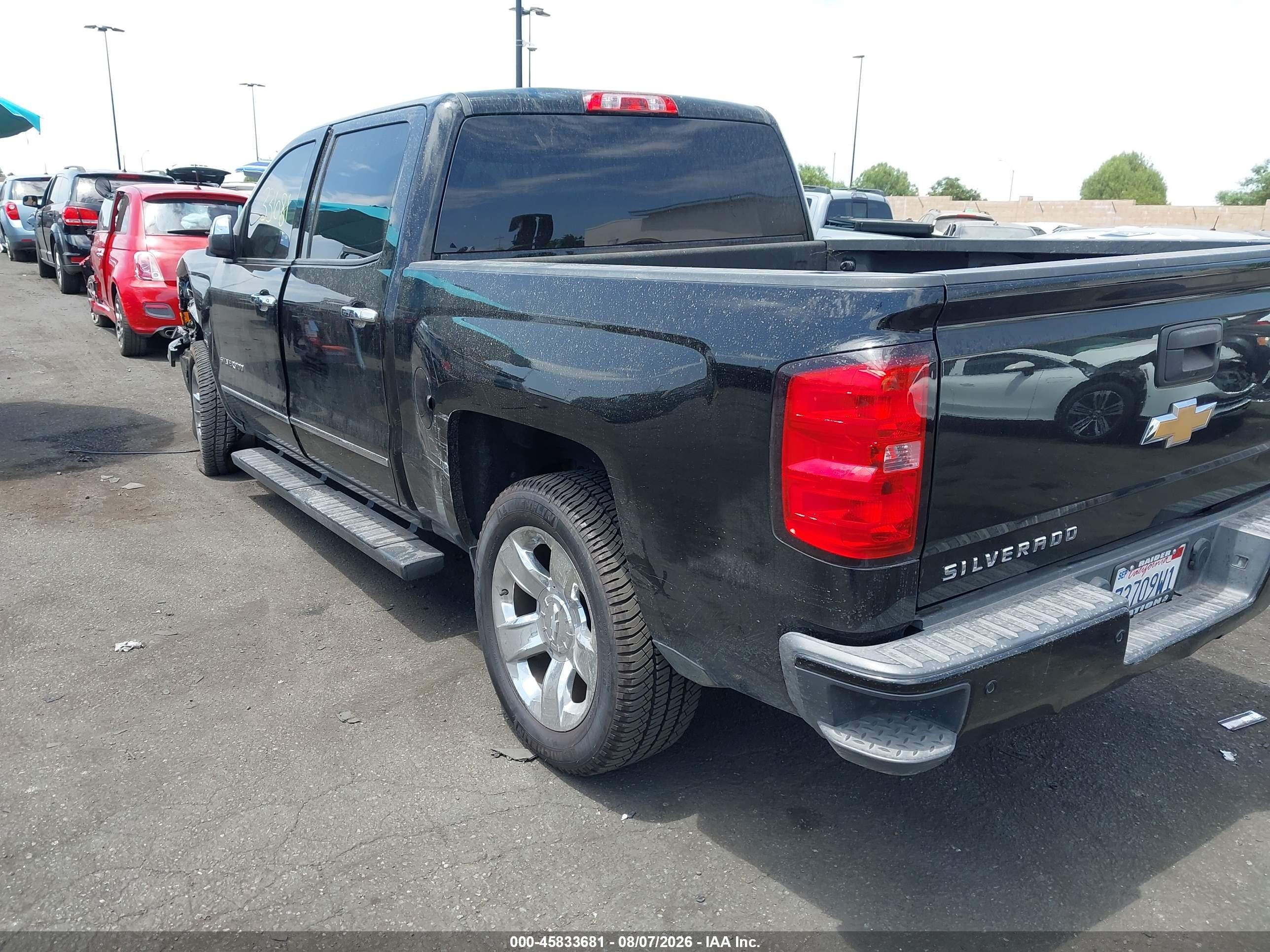 2015 Chevrolet Silverado 1500 Lt Black vin: 3GCPCREC9FG467208
