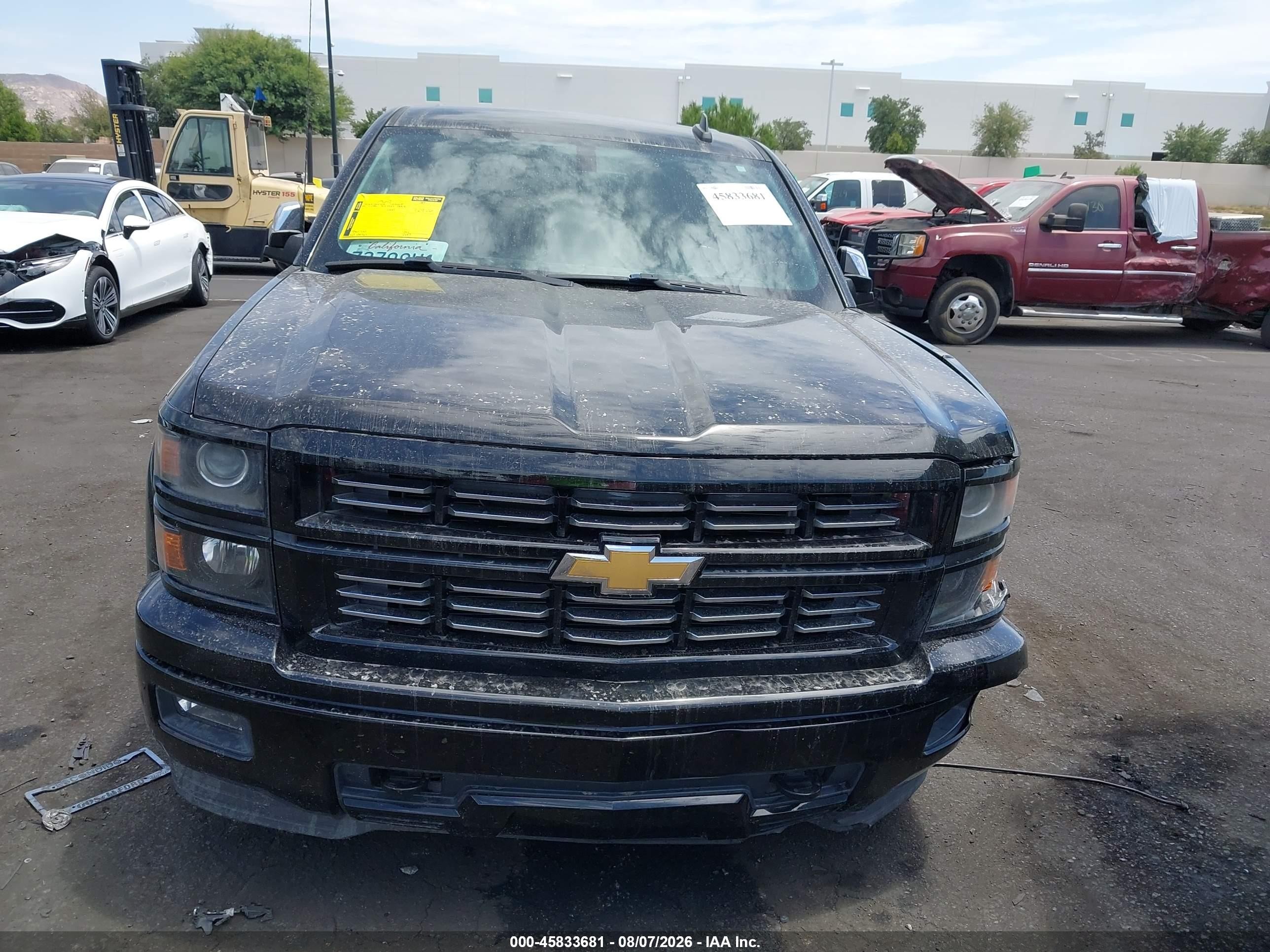 2015 Chevrolet Silverado 1500 Lt Black vin: 3GCPCREC9FG467208