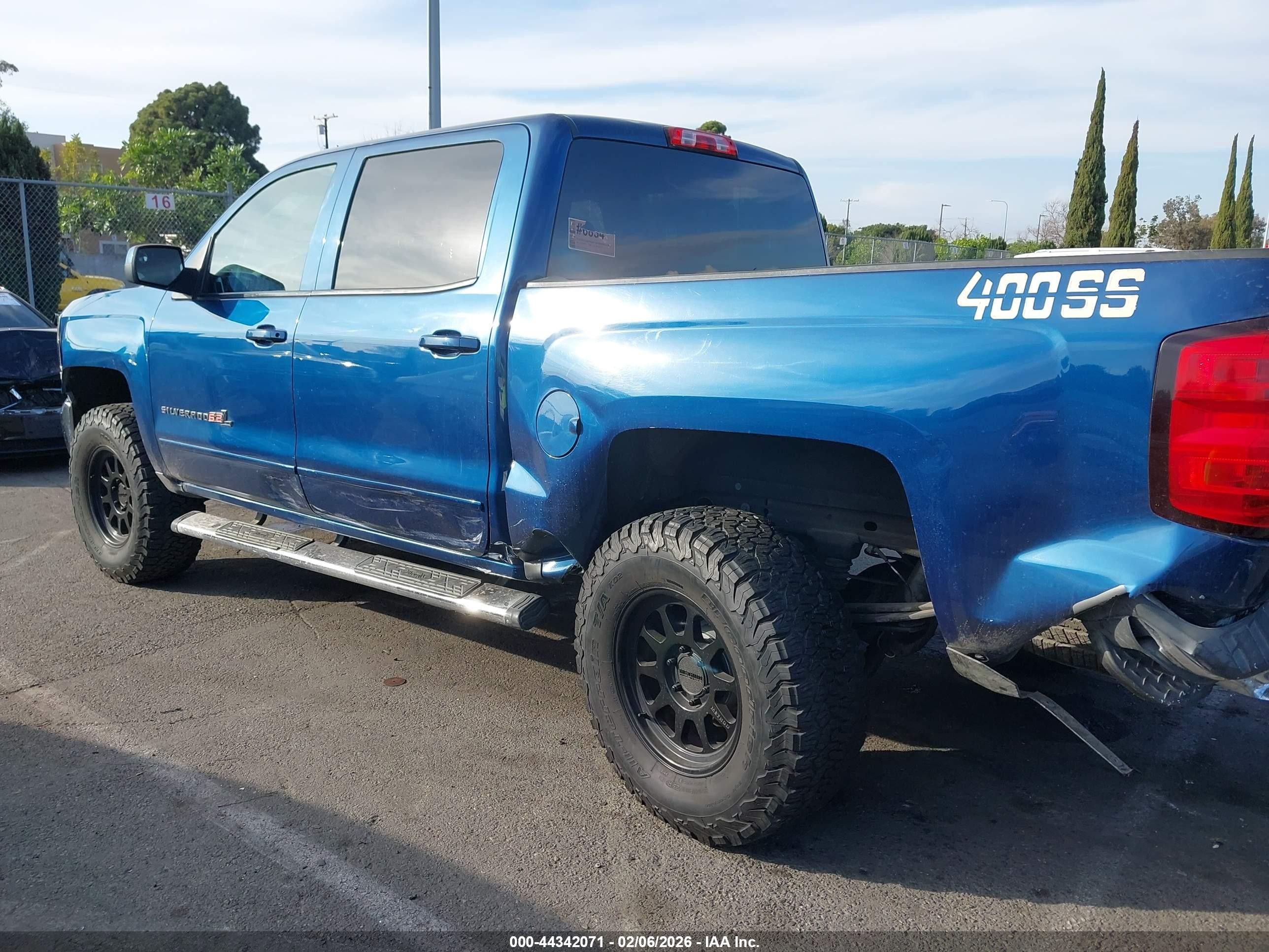 2016 Chevrolet Silverado 1500 1lt Blue vin: 3GCPCREC9GG239873