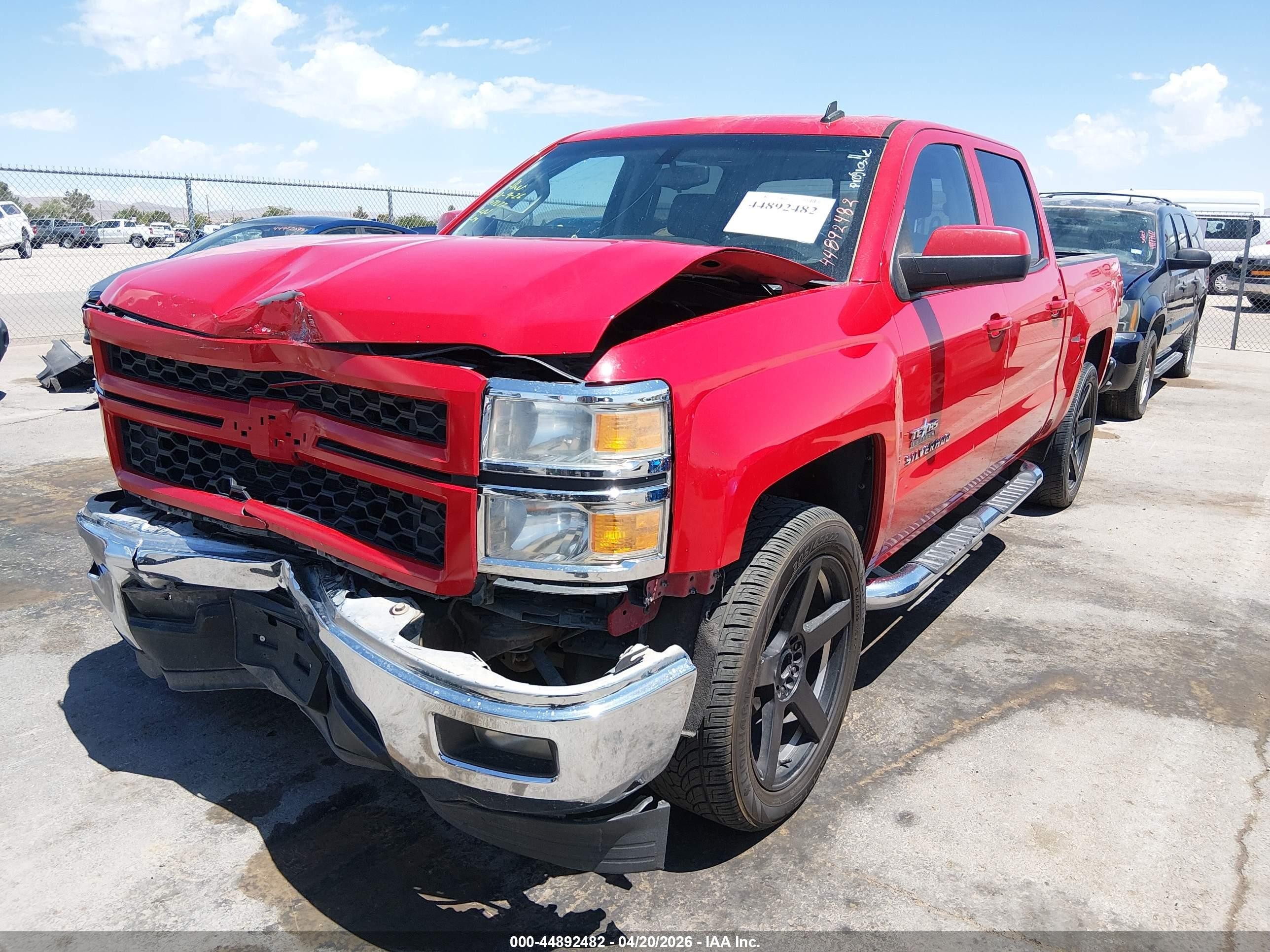 2014 Chevrolet Silverado 1500 1lt Red vin: 3GCPCRECXEG116841