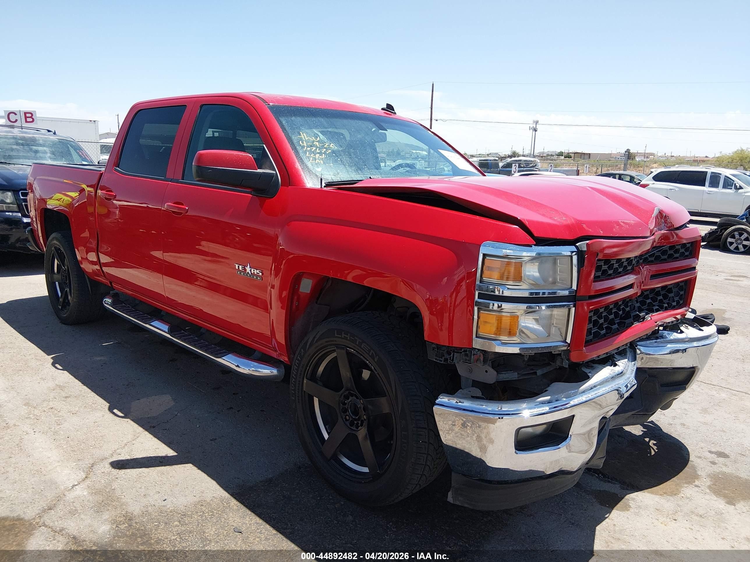 2014 Chevrolet Silverado 1500 1lt Red vin: 3GCPCRECXEG116841
