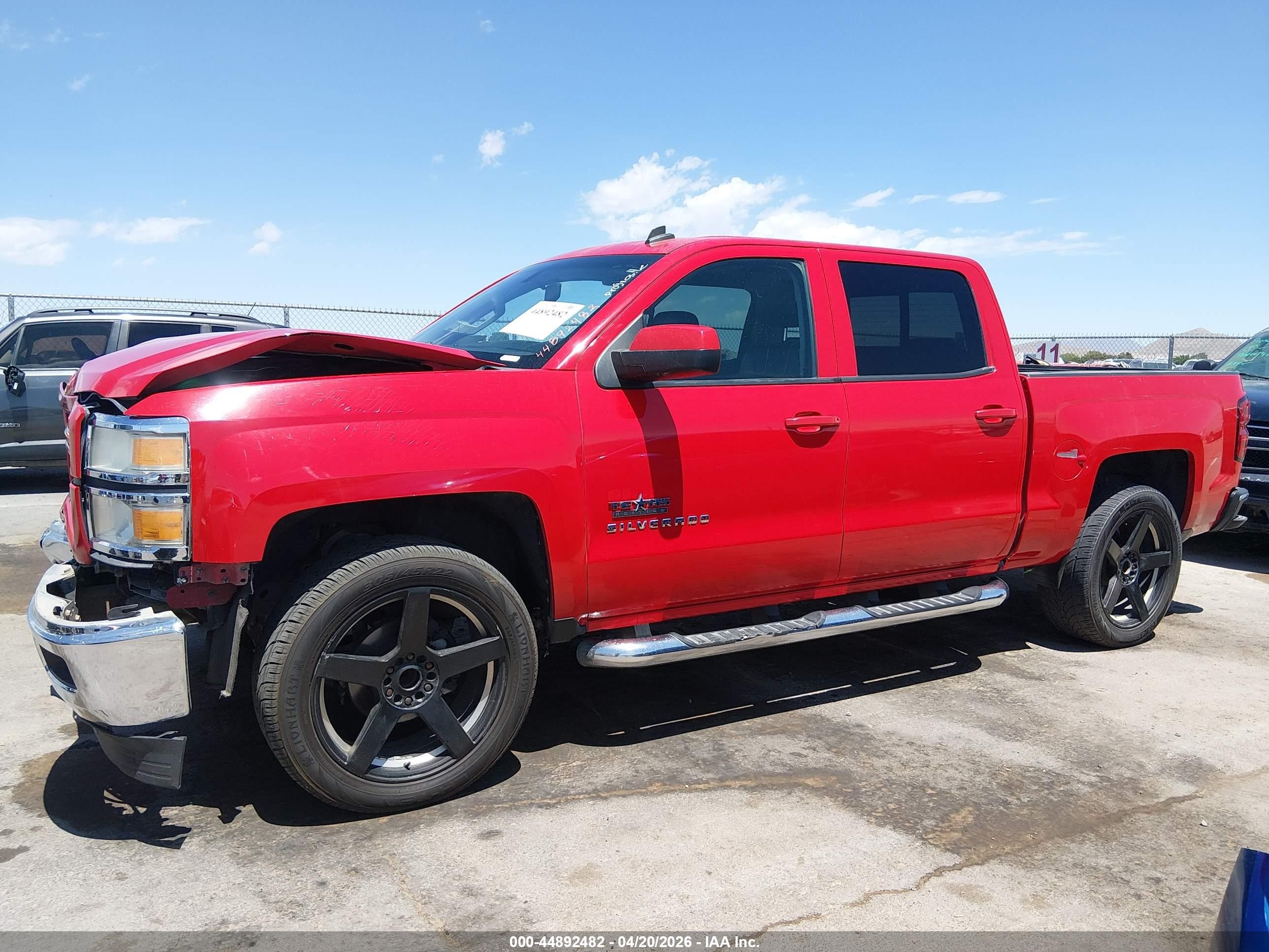 2014 Chevrolet Silverado 1500 1lt Red vin: 3GCPCRECXEG116841