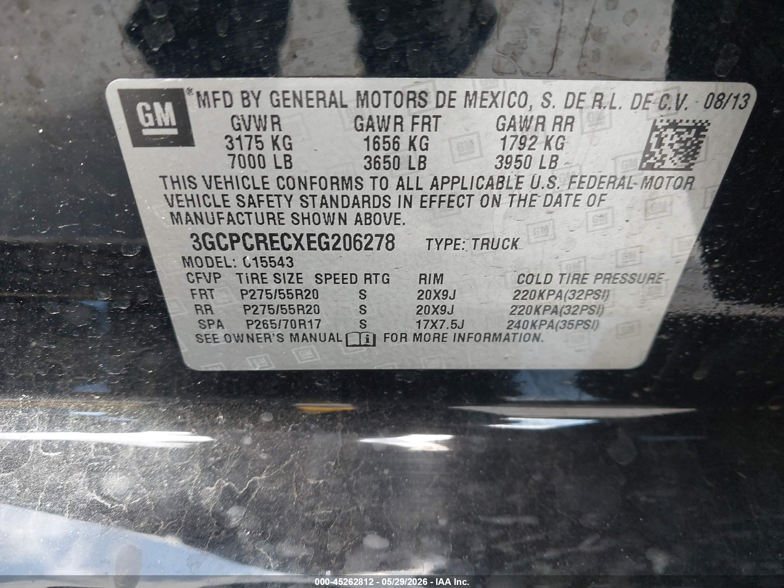 2014 Chevrolet Silverado 1500 1lt Black vin: 3GCPCRECXEG206278