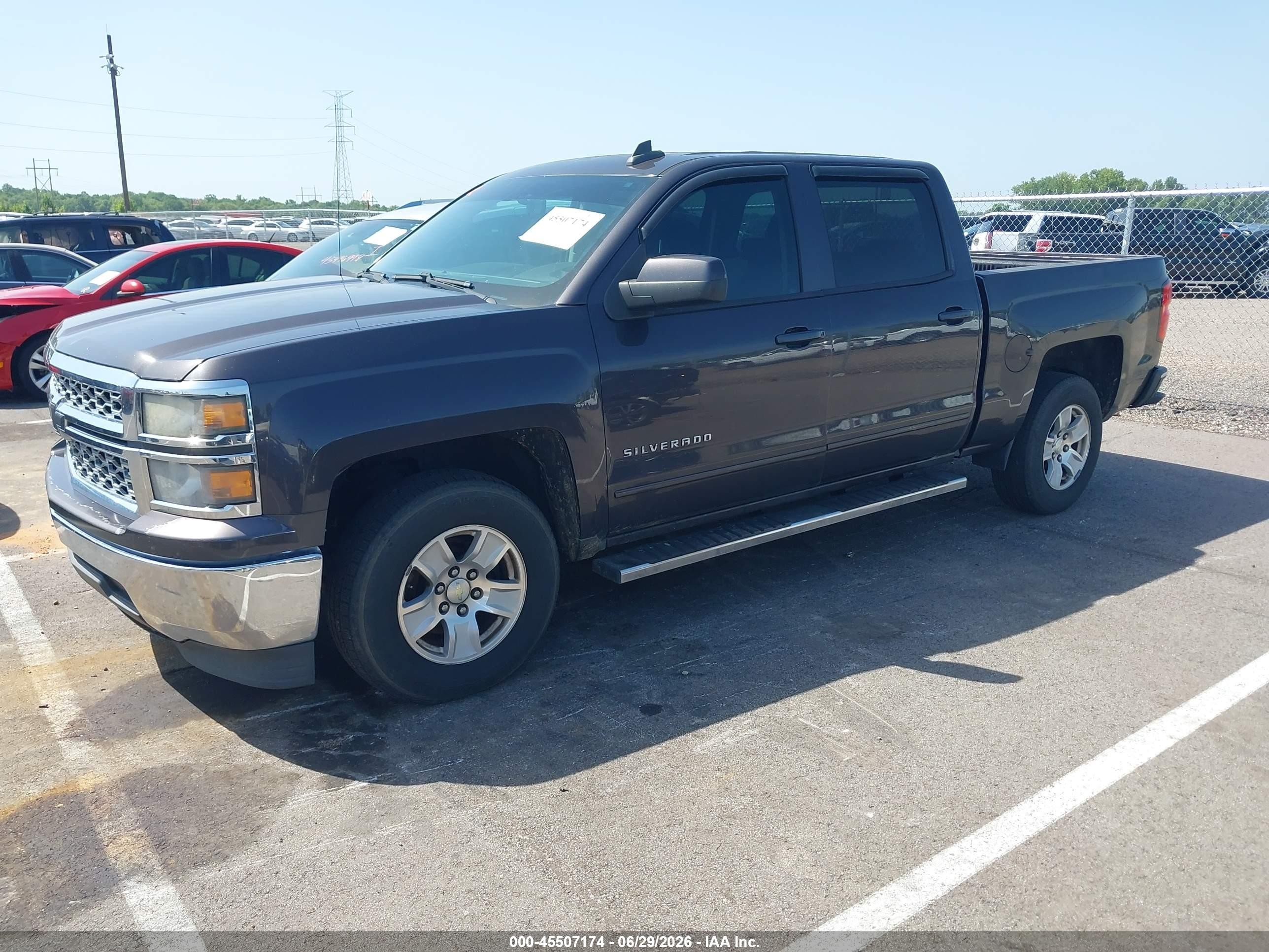 2015 Chevrolet Silverado 1500 Lt Gray vin: 3GCPCRECXFG114606