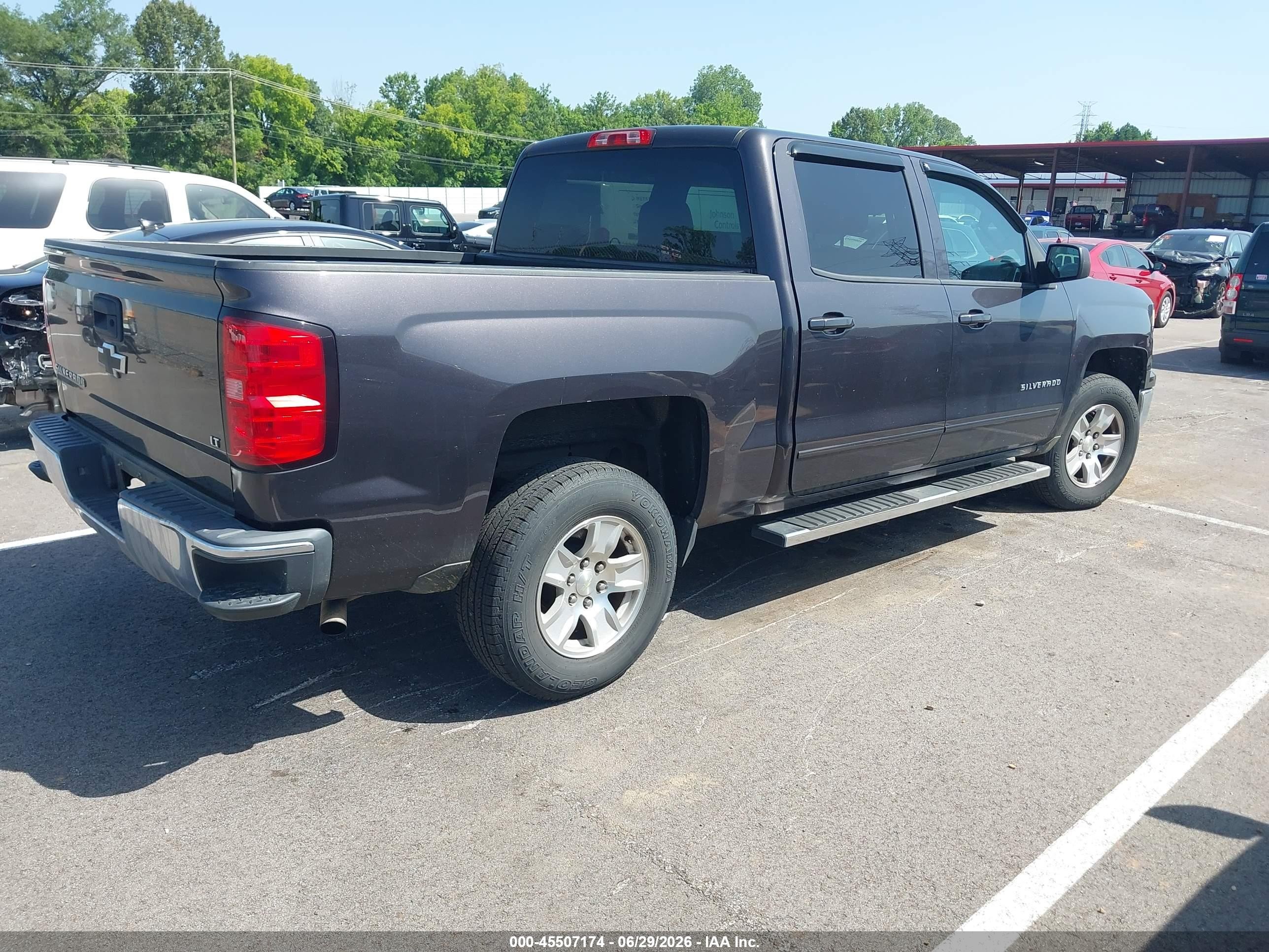 2015 Chevrolet Silverado 1500 Lt Gray vin: 3GCPCRECXFG114606