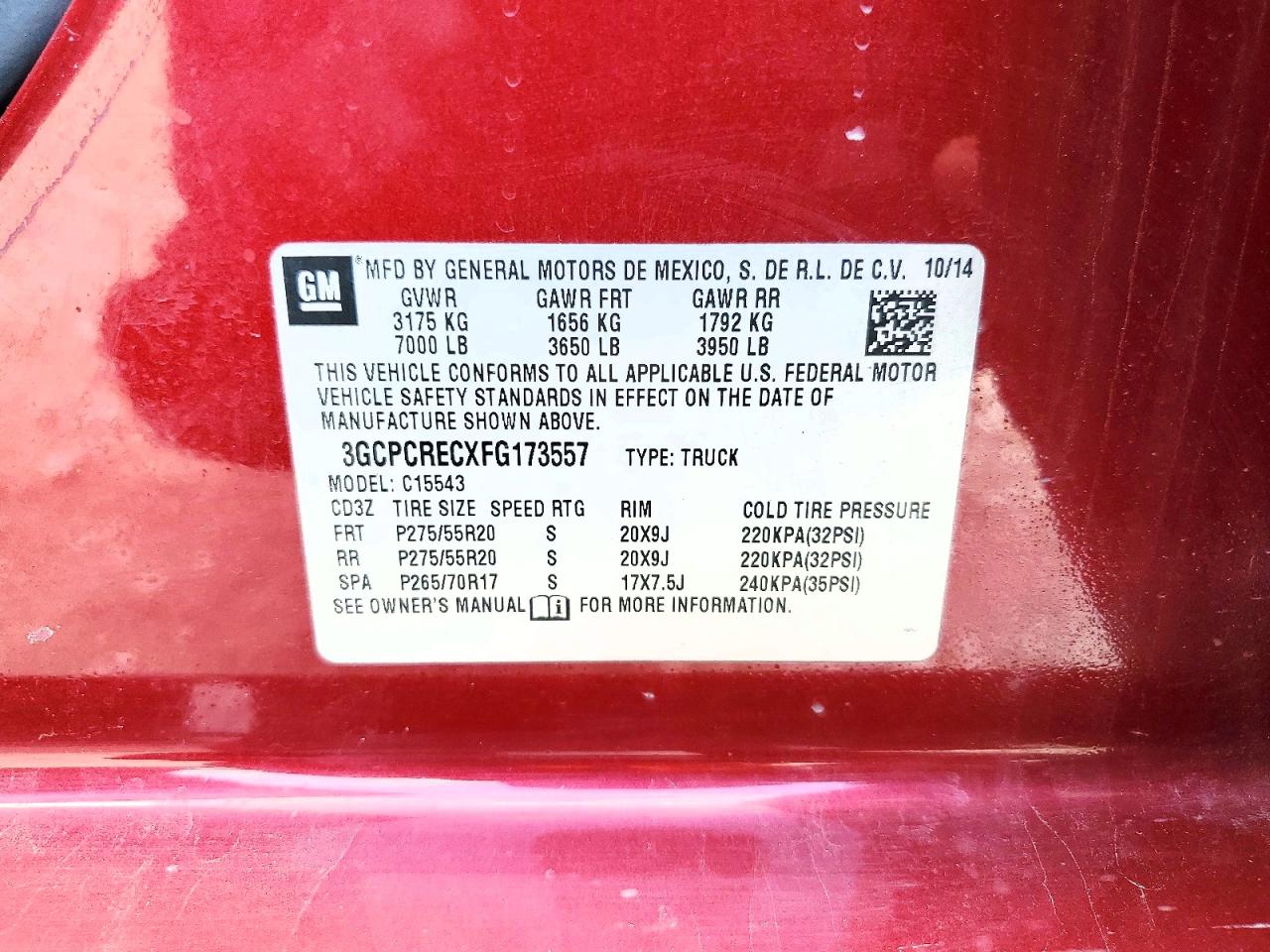 2015 Chevrolet Silverado C1500 Lt Maroon vin: 3GCPCRECXFG173557