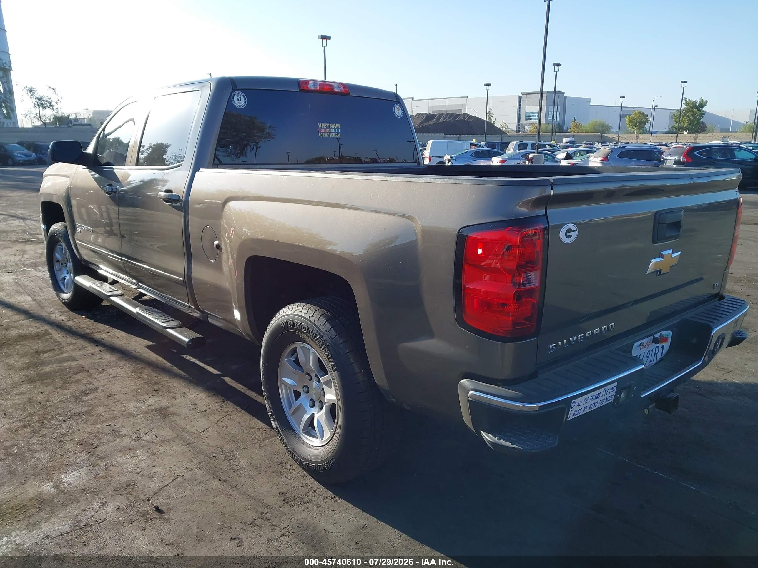 2015 Chevrolet Silverado 1500 Lt Brown vin: 3GCPCRECXFG184705
