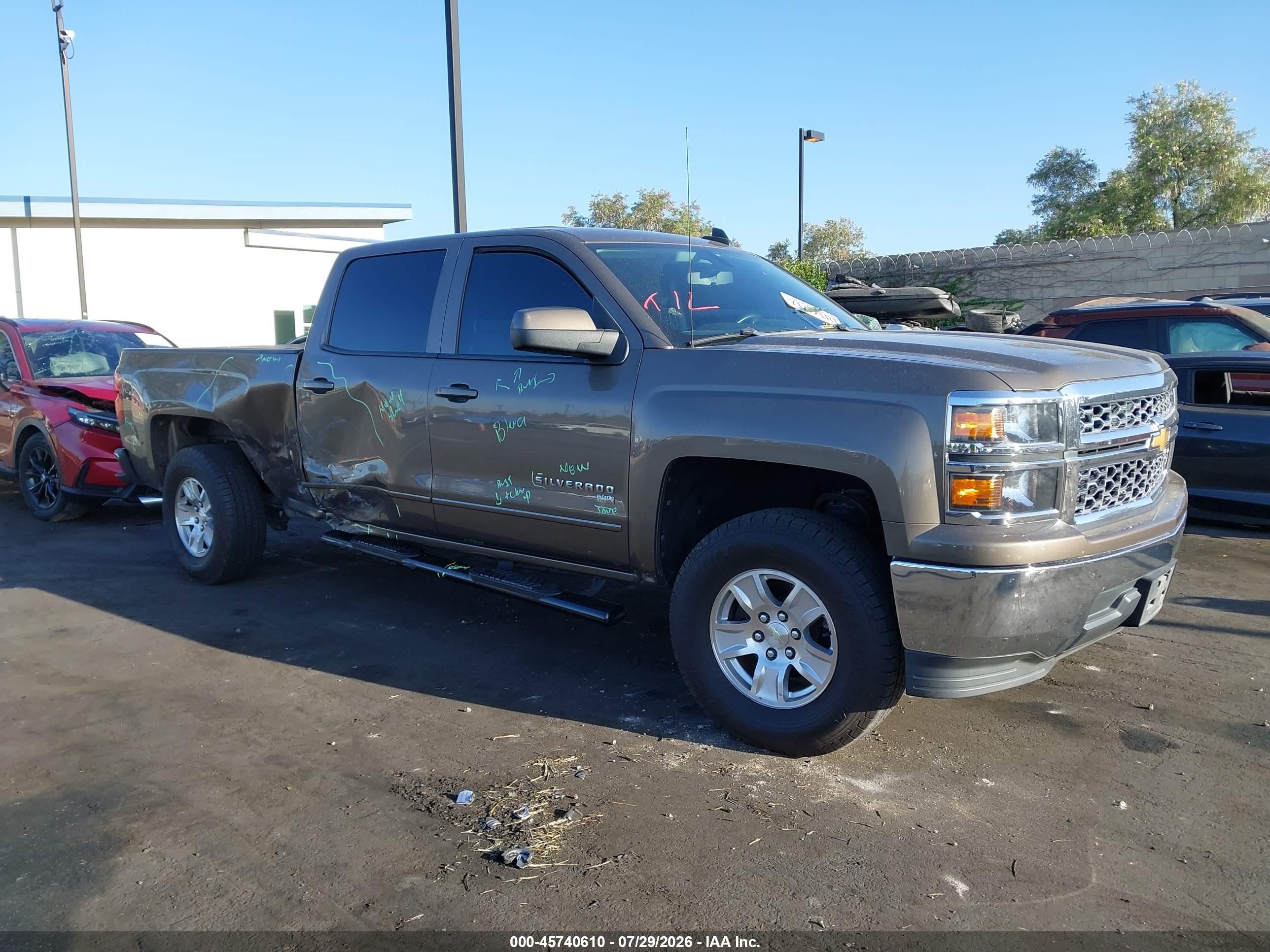 2015 Chevrolet Silverado 1500 Lt Brown vin: 3GCPCRECXFG184705