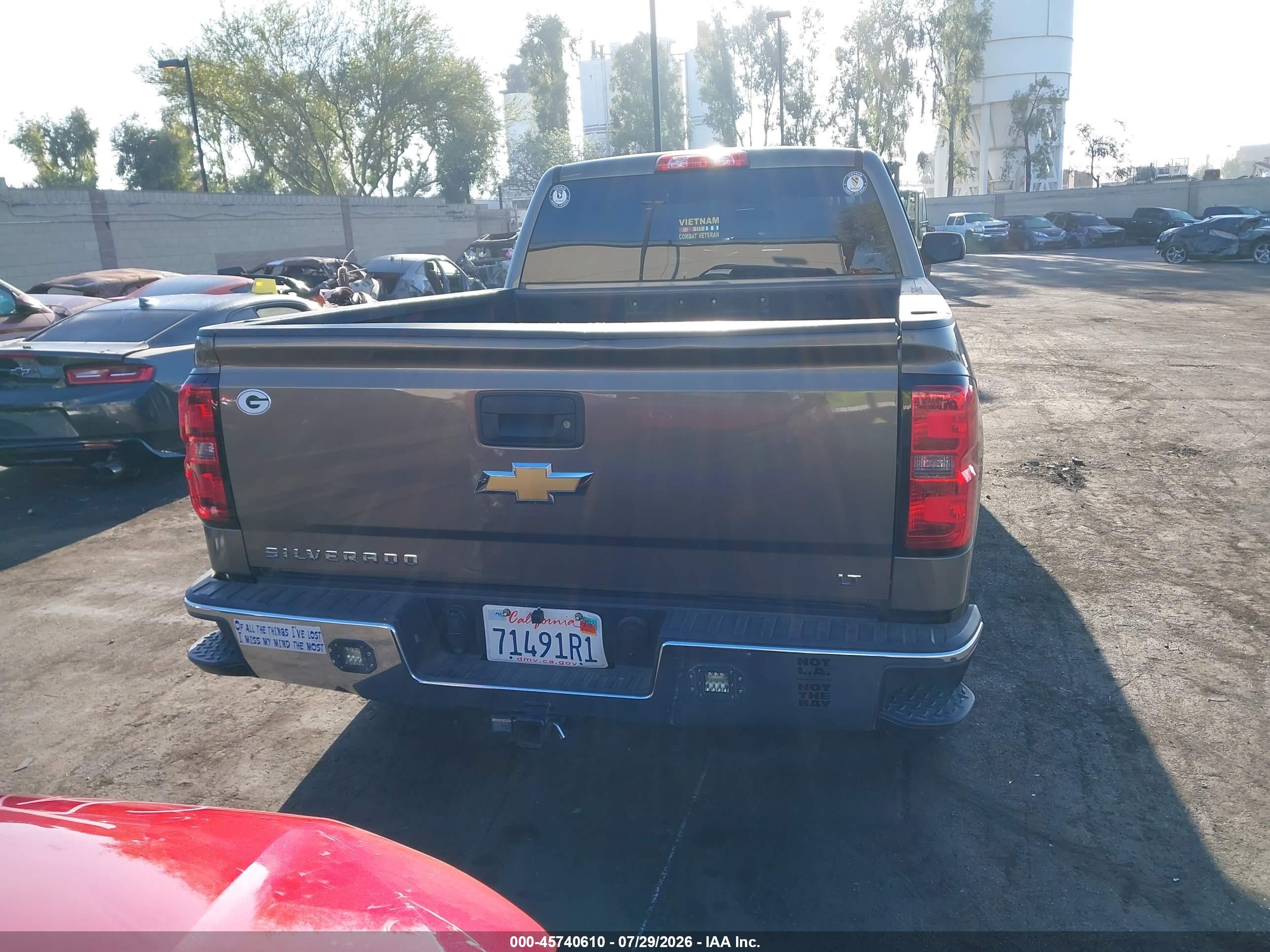 2015 Chevrolet Silverado 1500 Lt Brown vin: 3GCPCRECXFG184705