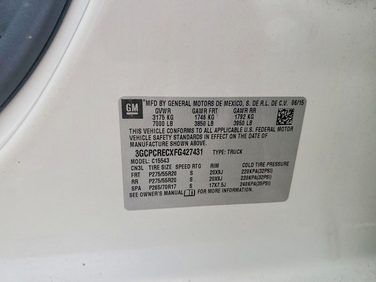 2015 Chevrolet Silverado C1500 Lt Beige vin: 3GCPCRECXFG427431