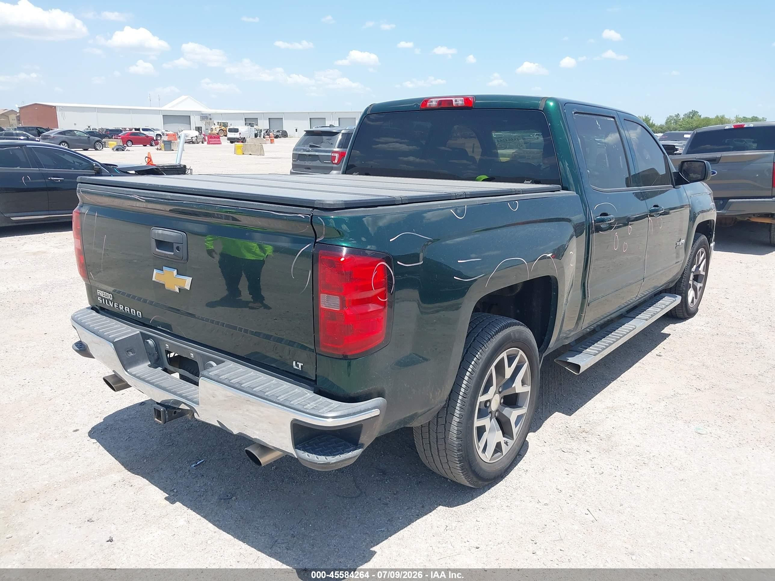 2015 Chevrolet Silverado 1500 1lt Green vin: 3GCPCRECXFG431382