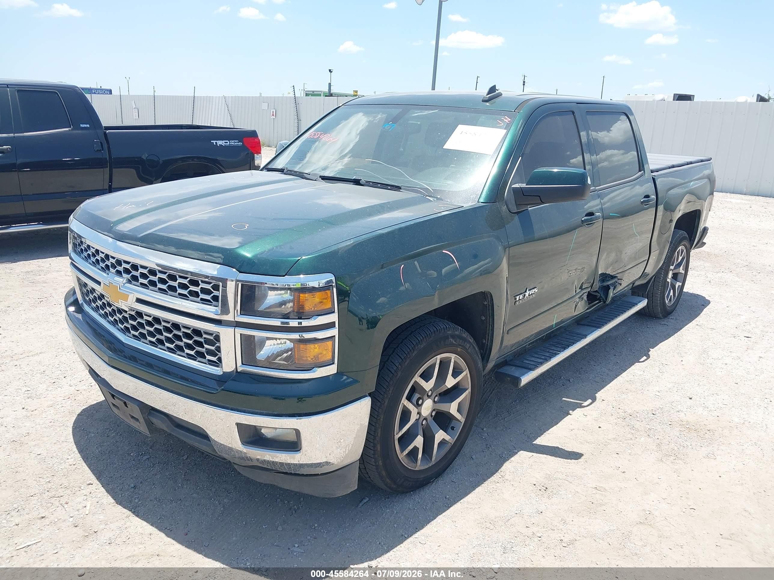 2015 Chevrolet Silverado 1500 1lt Green vin: 3GCPCRECXFG431382
