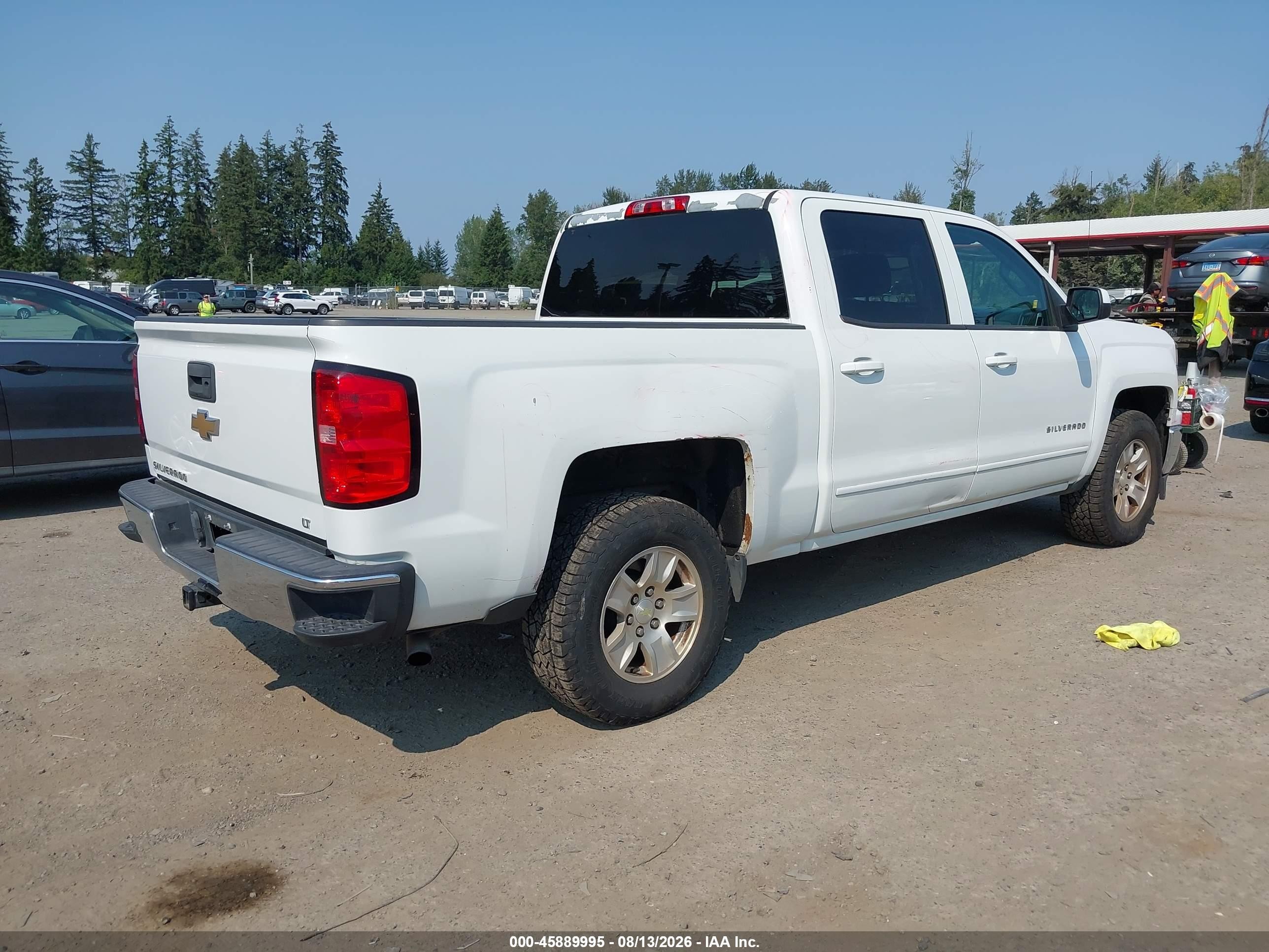 2015 Chevrolet Silverado 1500 Lt White vin: 3GCPCRECXFG442141