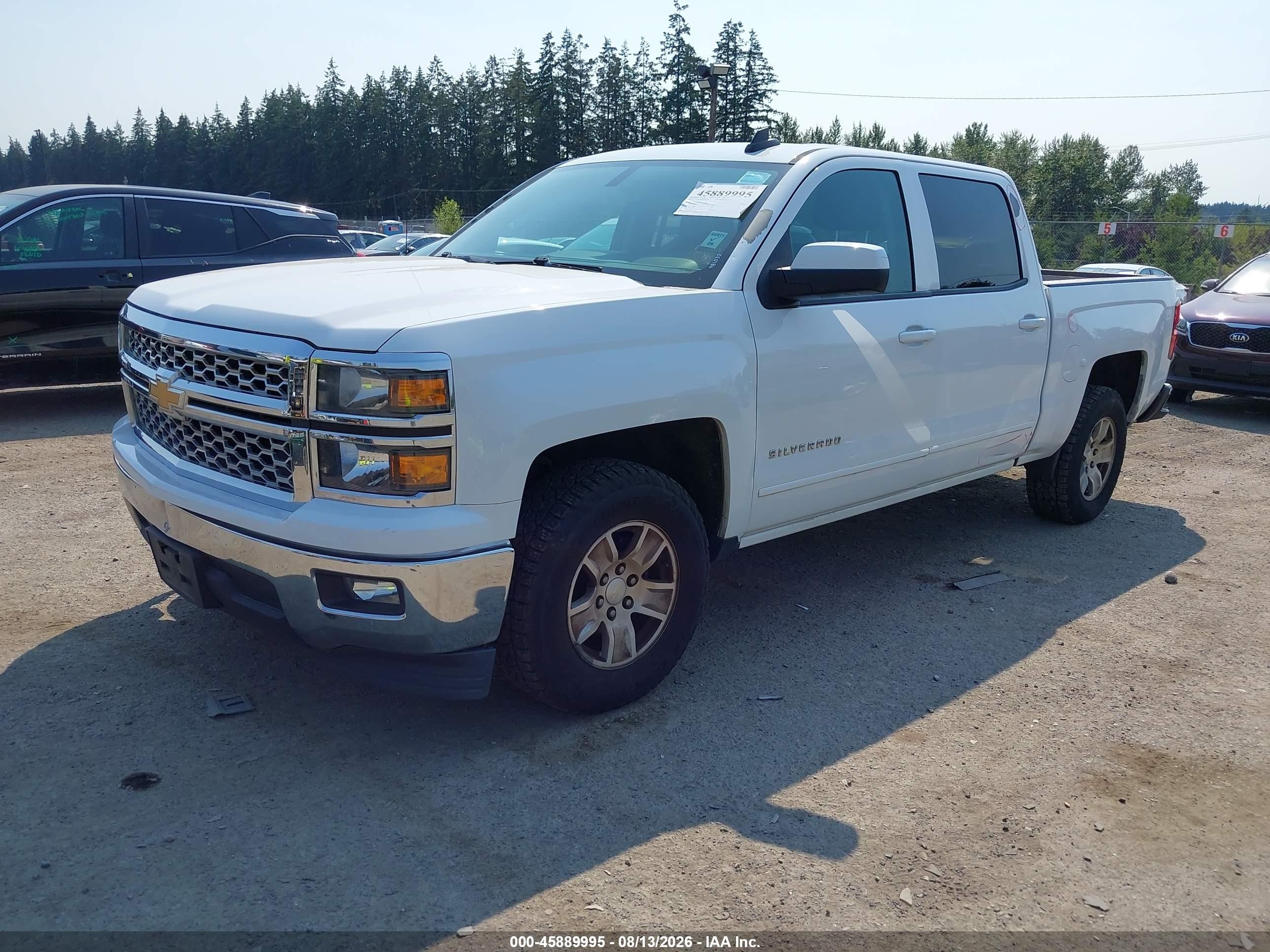 2015 Chevrolet Silverado 1500 Lt White vin: 3GCPCRECXFG442141