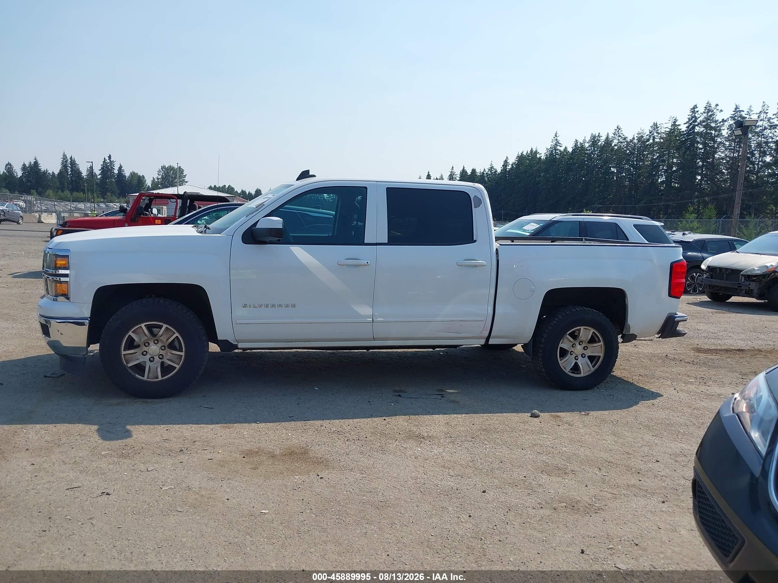 2015 Chevrolet Silverado 1500 Lt White vin: 3GCPCRECXFG442141