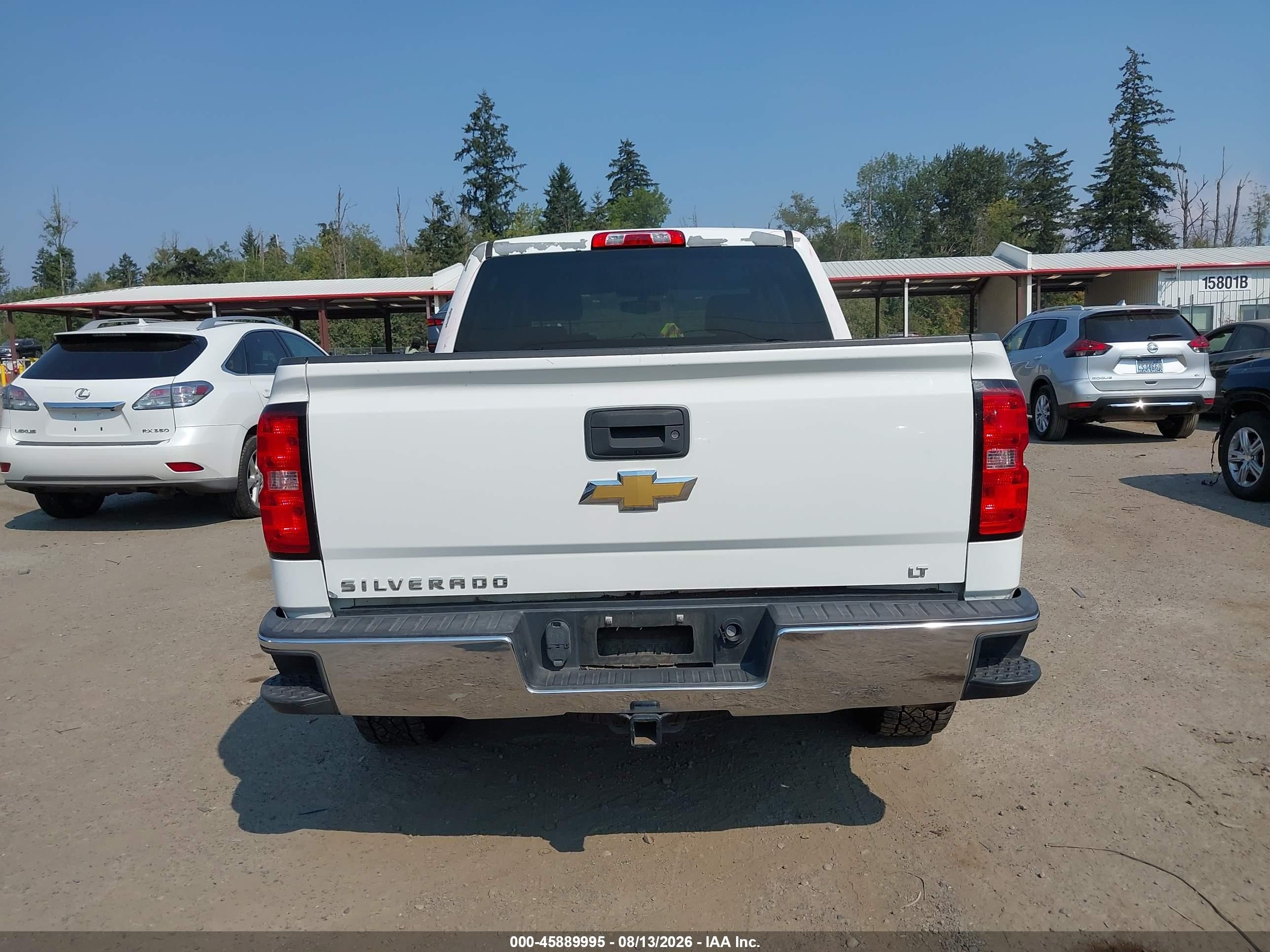 2015 Chevrolet Silverado 1500 Lt White vin: 3GCPCRECXFG442141