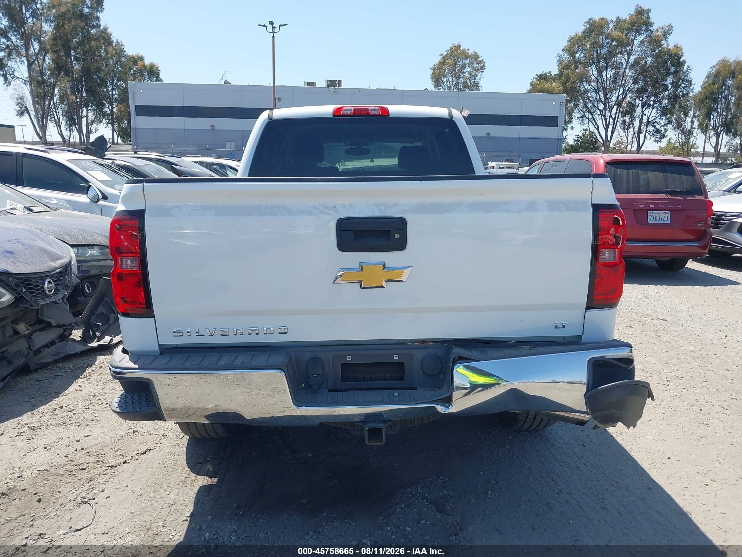 2015 Chevrolet Silverado 1500 Lt White vin: 3GCPCRECXFG444391