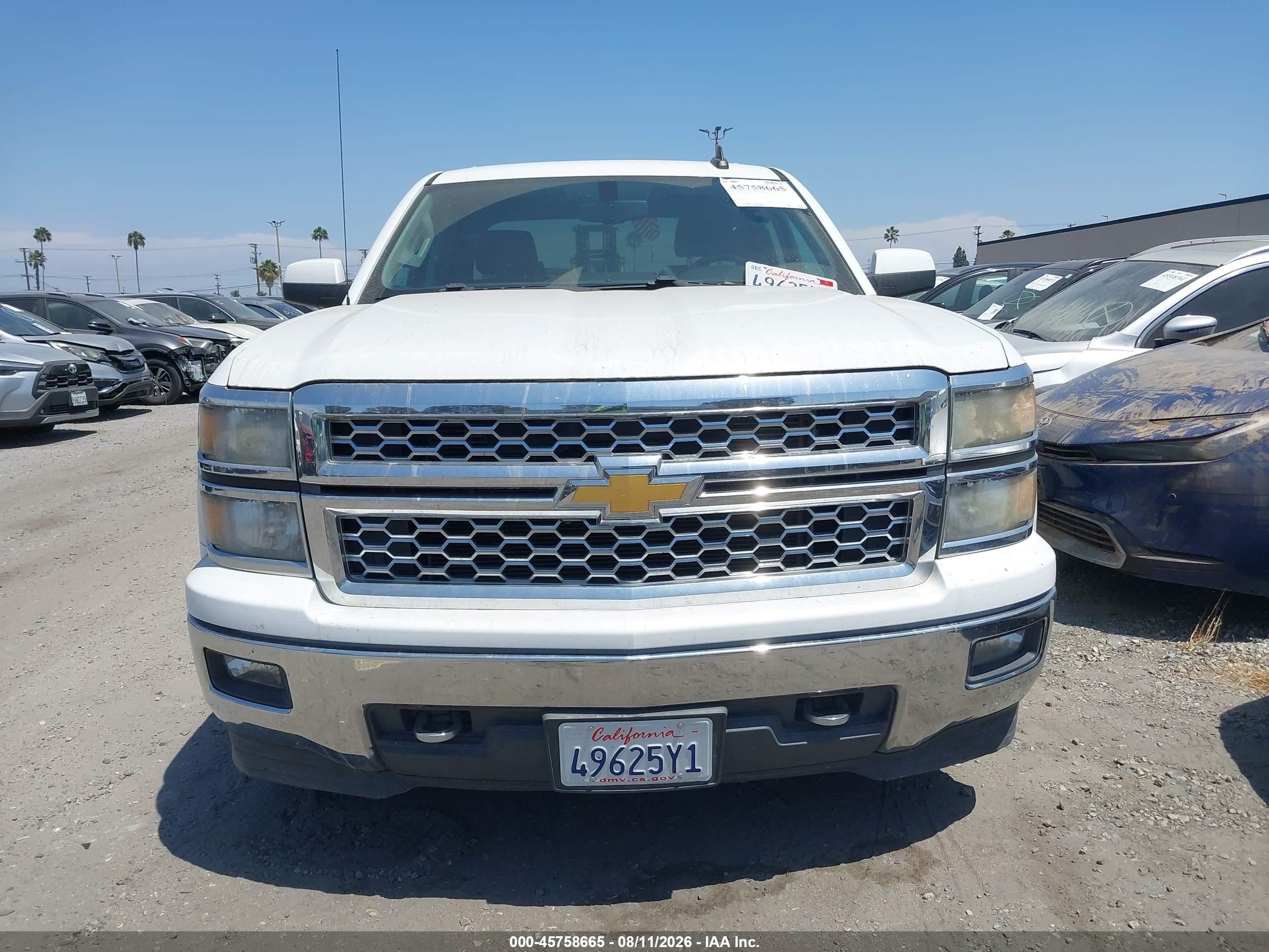 2015 Chevrolet Silverado 1500 Lt White vin: 3GCPCRECXFG444391
