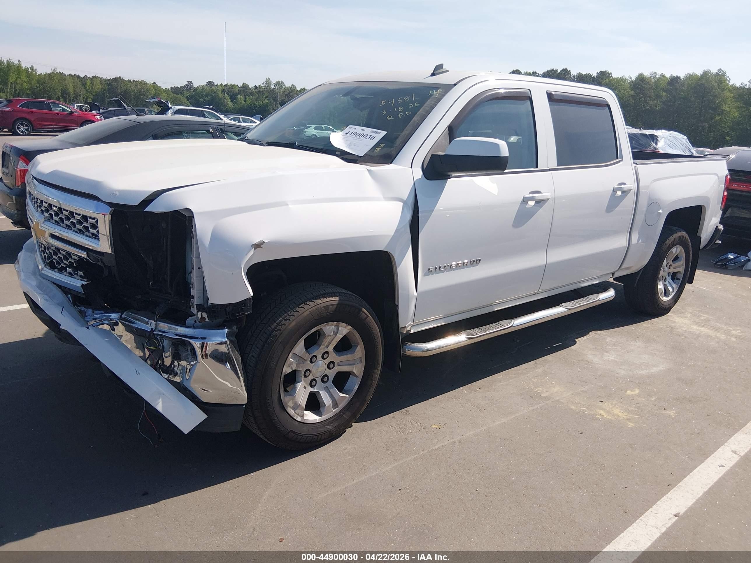 2014 Chevrolet Silverado 1500 1lt White vin: 3GCPCREH0EG377472
