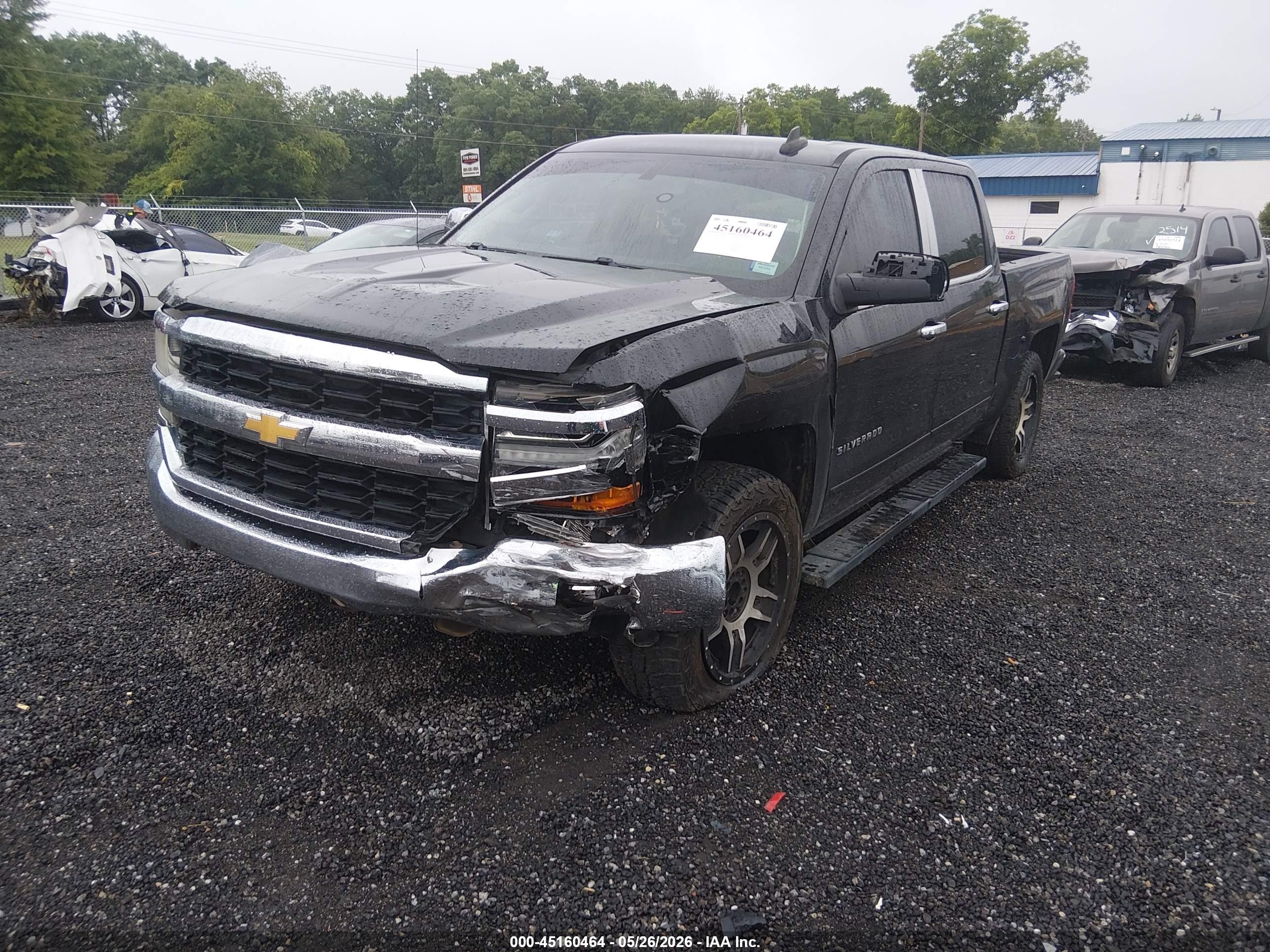 2016 Chevrolet Silverado 1500 1lt Black vin: 3GCPCREH0GG205915