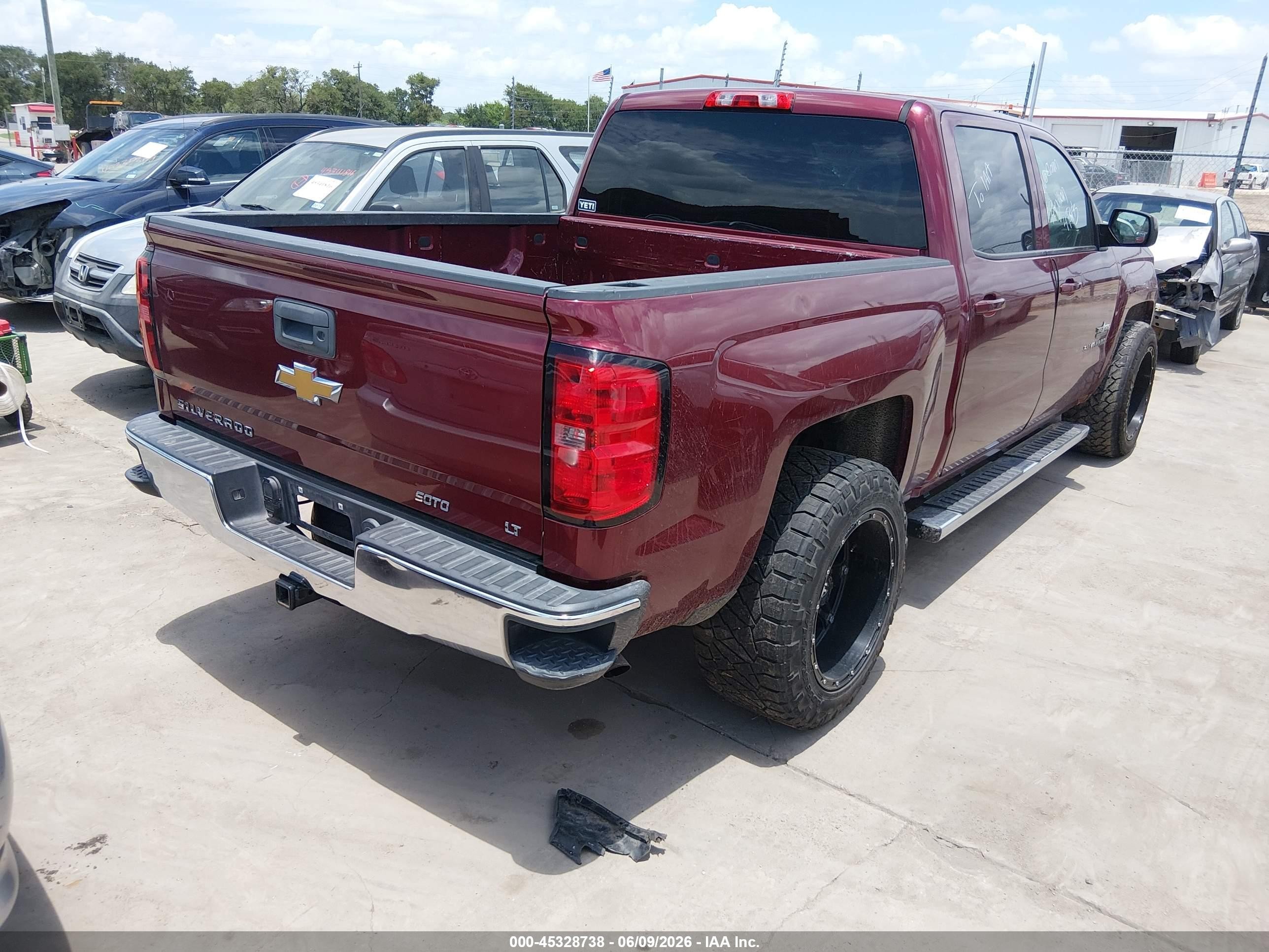 2014 Chevrolet Silverado 1500 1lt Burgundy vin: 3GCPCREH2EG232854