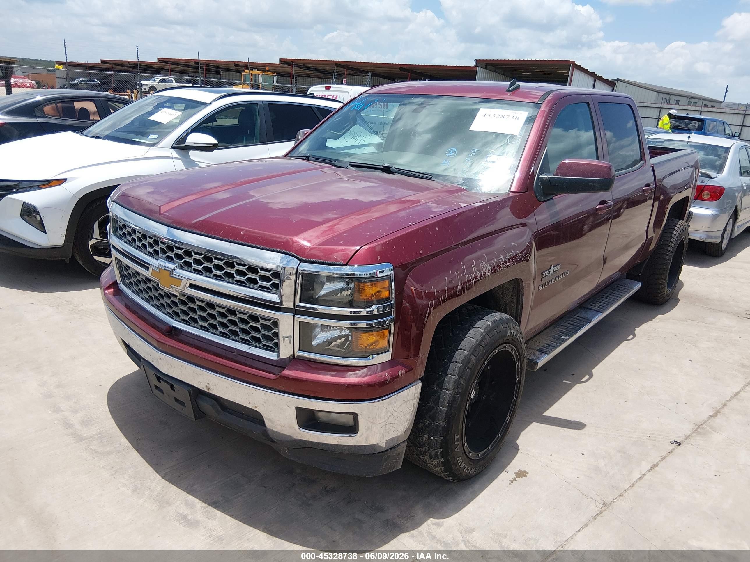 2014 Chevrolet Silverado 1500 1lt Burgundy vin: 3GCPCREH2EG232854