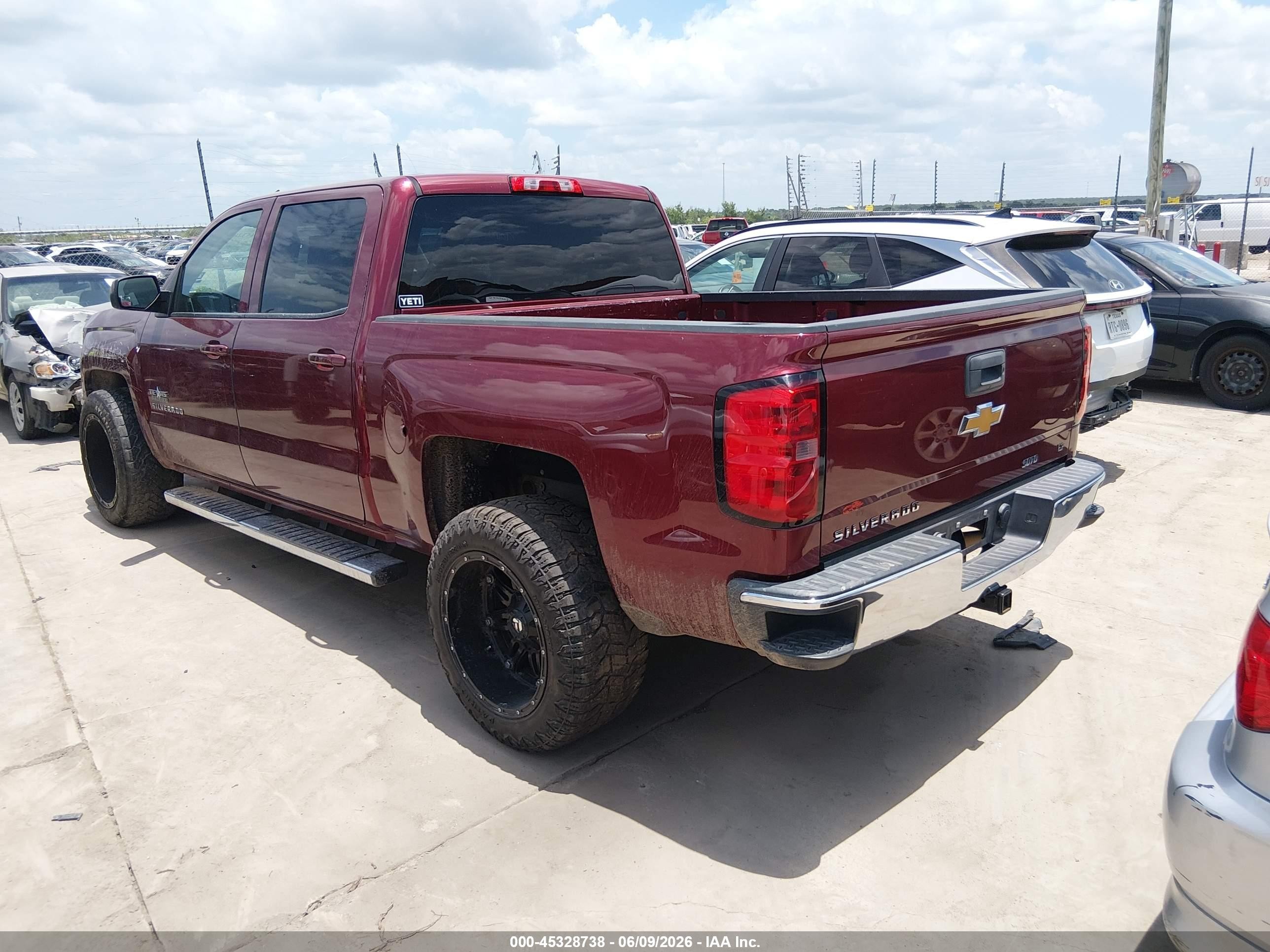 2014 Chevrolet Silverado 1500 1lt Burgundy vin: 3GCPCREH2EG232854