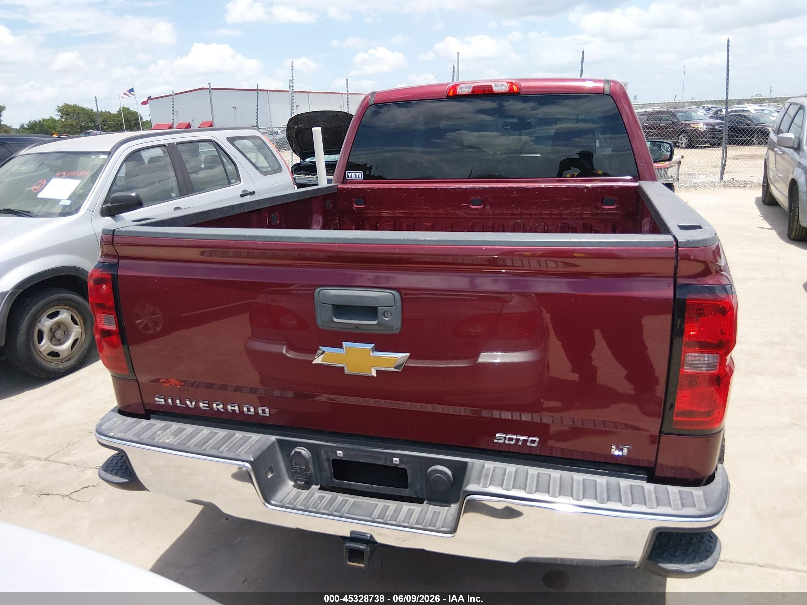 2014 Chevrolet Silverado 1500 1lt Burgundy vin: 3GCPCREH2EG232854